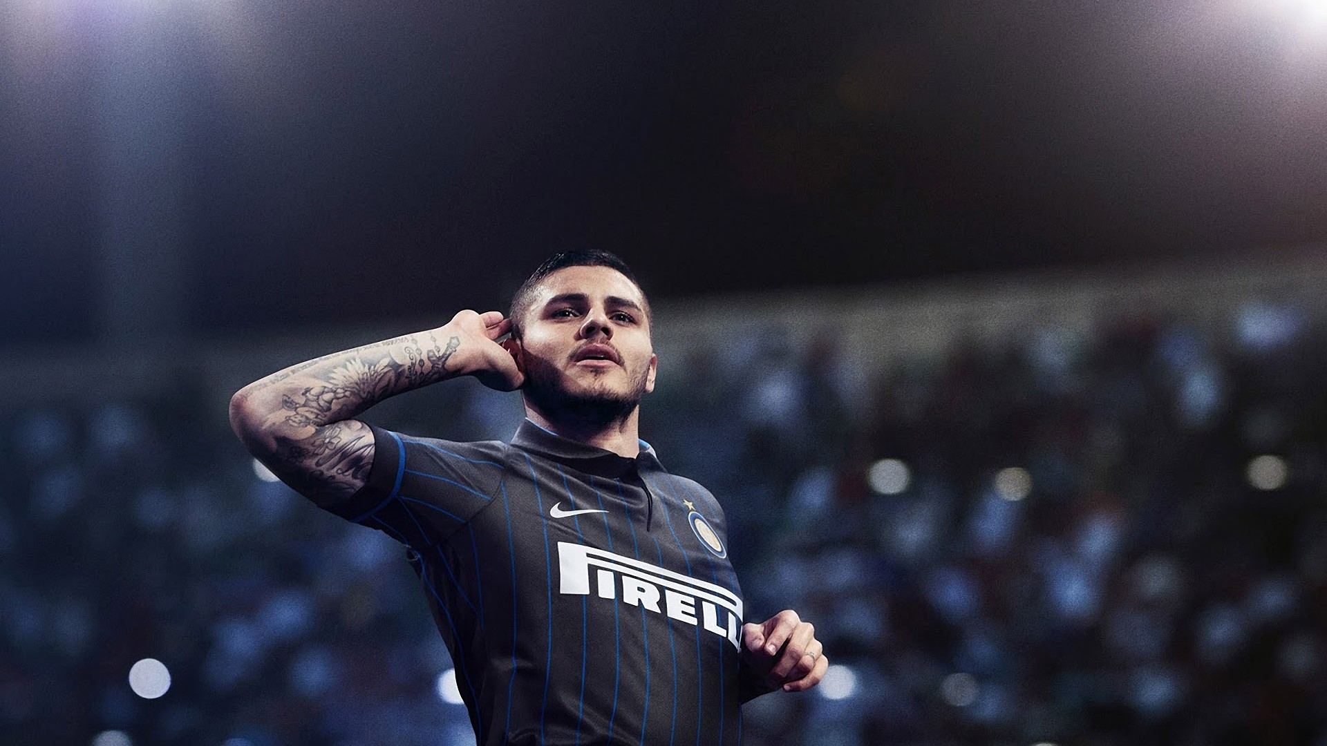 Mauro Icardi, Inter, Esultanza, Stadio, Full HD, sfondo per PC e portatile