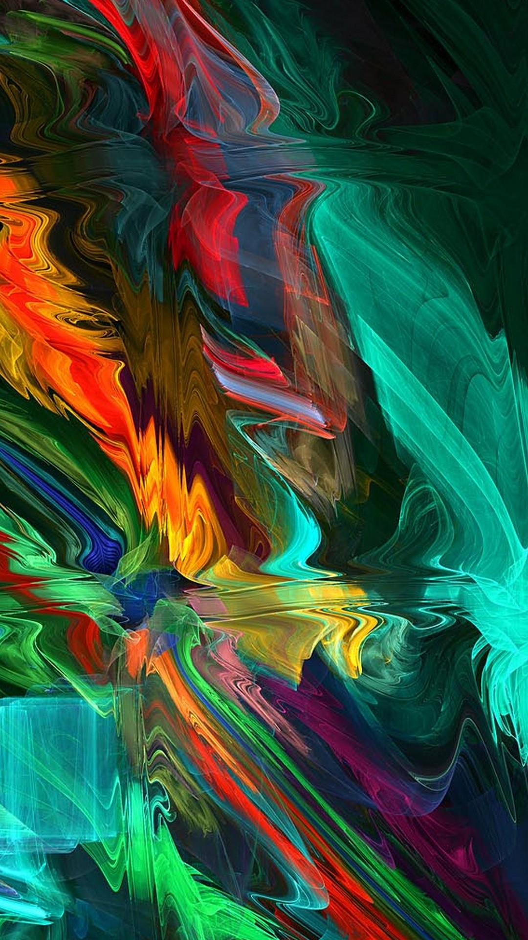 Pennellate, Astratto, Colori vivaci, Pittura digitale, Full HD, schermata di blocco Galaxy S4