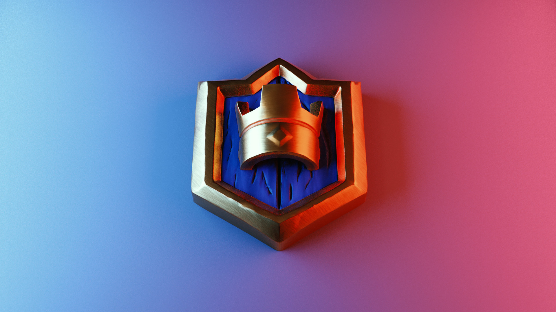 Clash Royale, Emblema, Corona, Gradiente, Full HD, sfondo desktop