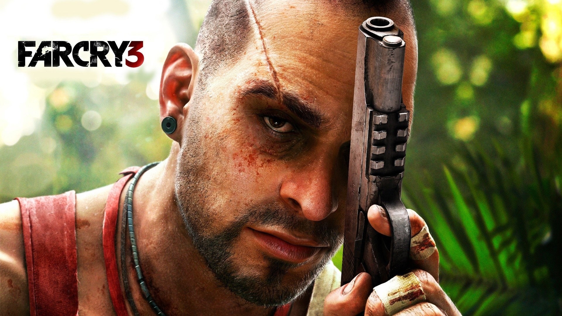 Vaas Montenegro, Far Cry 3, Pistola, Logo, 1920x1080, immagine di sfondo