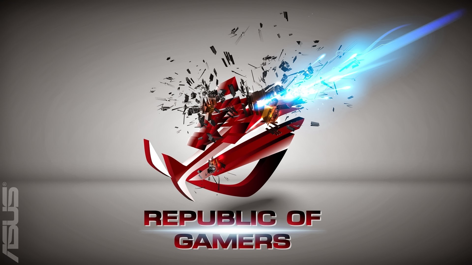 ASUS ROG, Republic of Gamers, Esplosione, Rosso, Full HD, sfondo per PC
