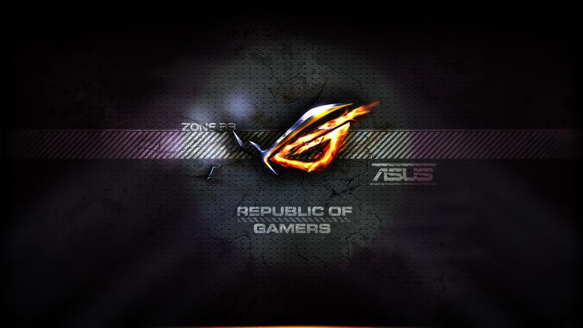 ASUS ROG, Republic of Gamers, Logo, Fuoco, Full HD, sfondo desktop