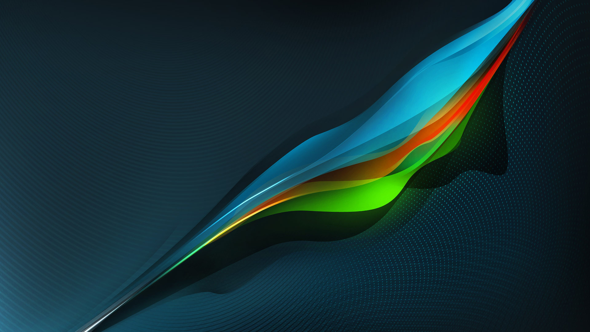 Onde, Astratto, Verde, Blu, sfondo Android
