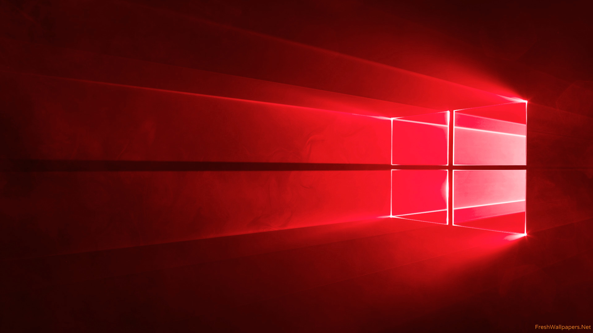 Windows 10, Hero wallpaper, Finestra di luce, Rosso, Full HD, sfondo per portatile