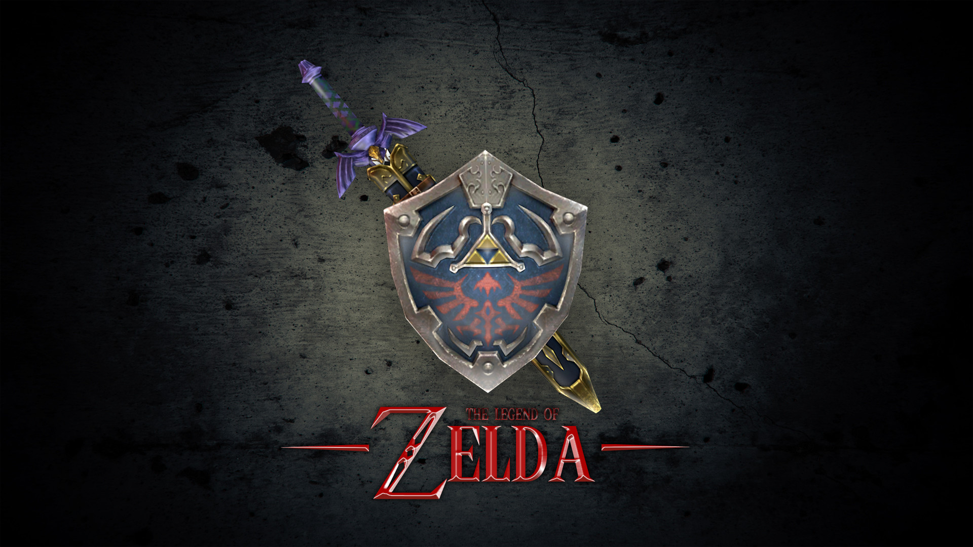 Scudo Hylia, Spada Suprema, The Legend of Zelda, Logo, Full HD, sfondo Windows 11