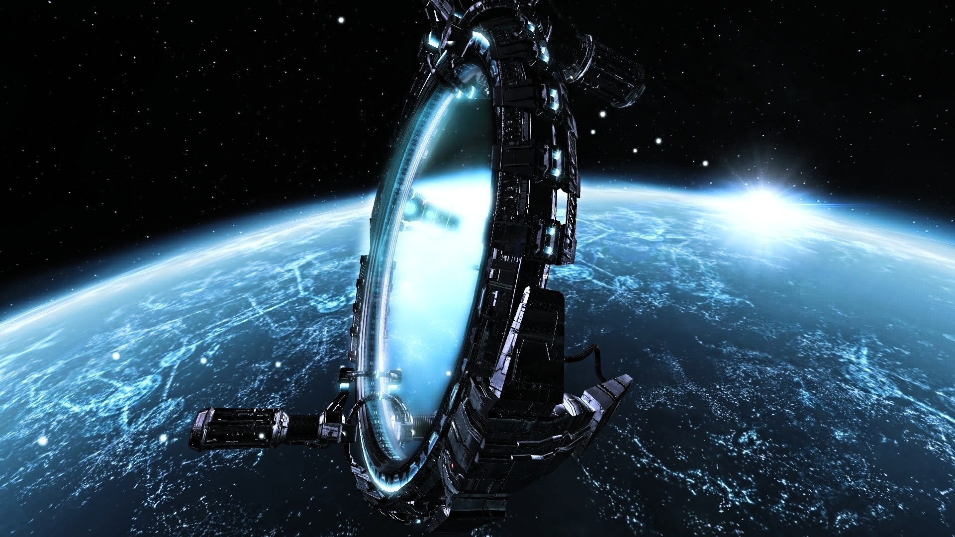 Portale stellare, Pianeta, Spazio, Full HD, sfondo per PC