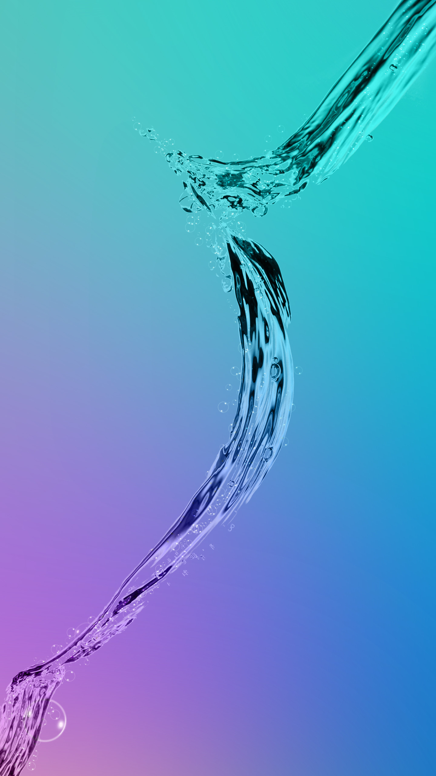 Spruzzo d'acqua, Acqua, Turchese, Viola, sfondo Galaxy S7 Edge verticale