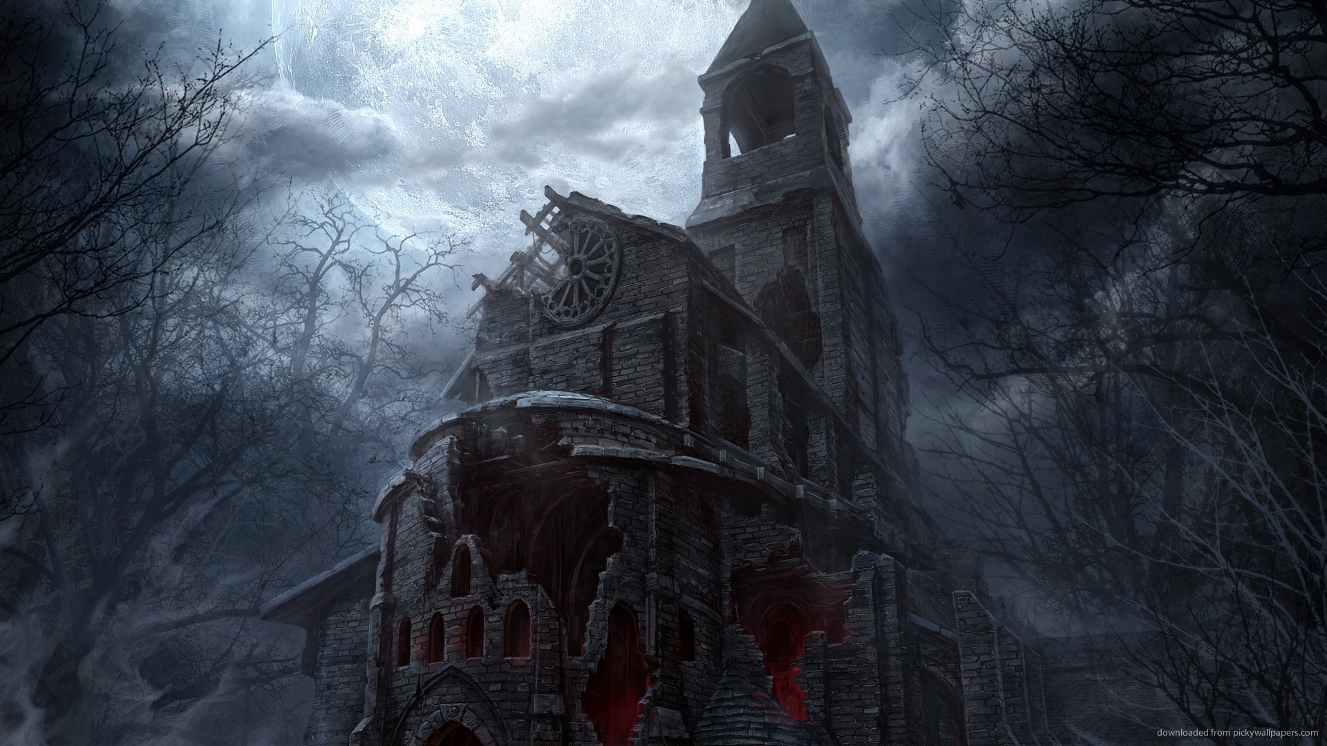 Cattedrale di Tristram, Diablo III, Chiesa gotica, Tempesta, 1920x1080, immagine di sfondo