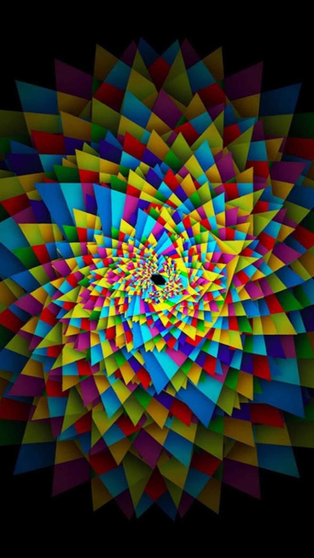 Mandala, Arte geometrica, Arcobaleno, sfondo Android Full HD