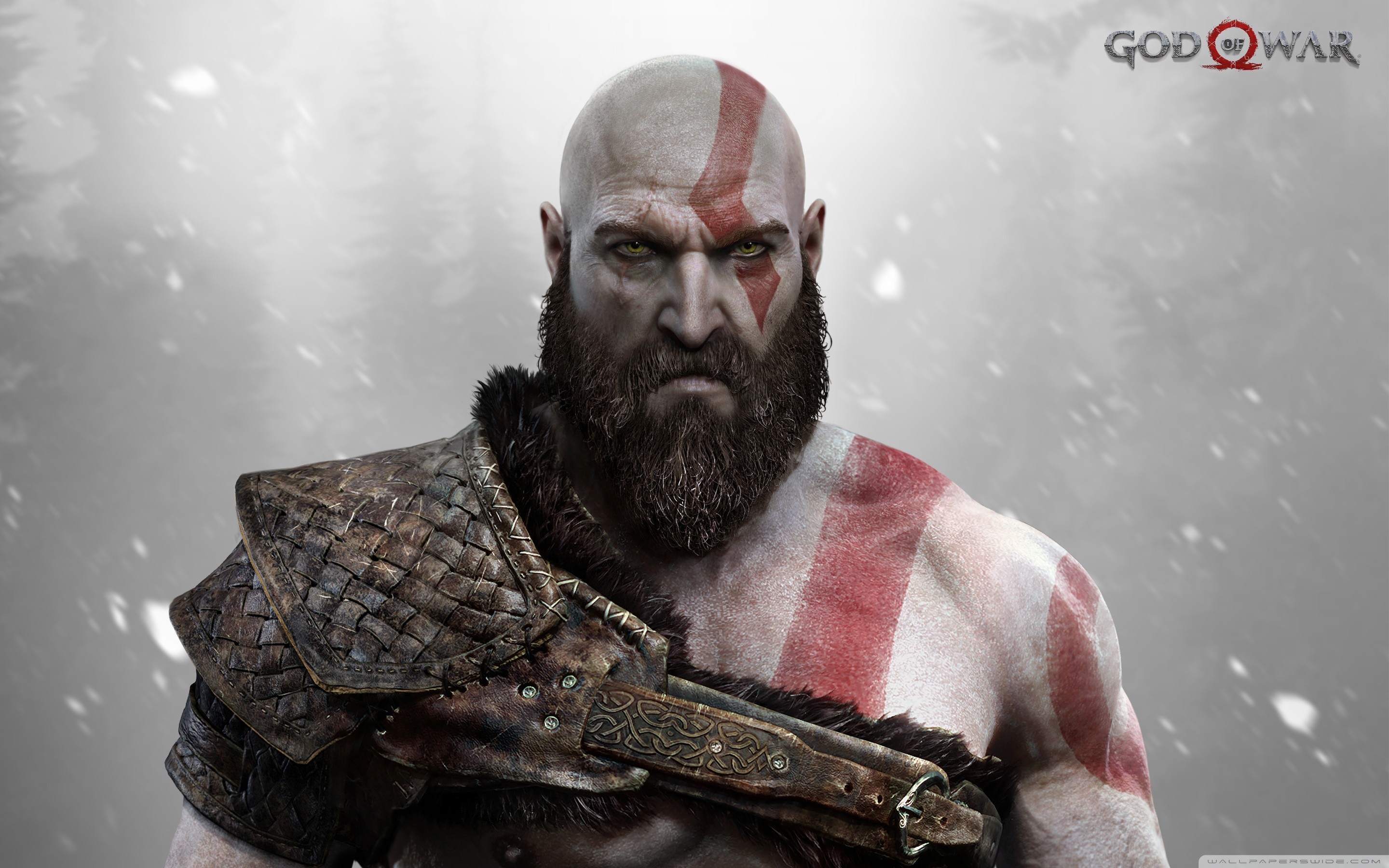 Kratos, God of War (2018), Barba, Ritratto, 2K, sfondo per portatile