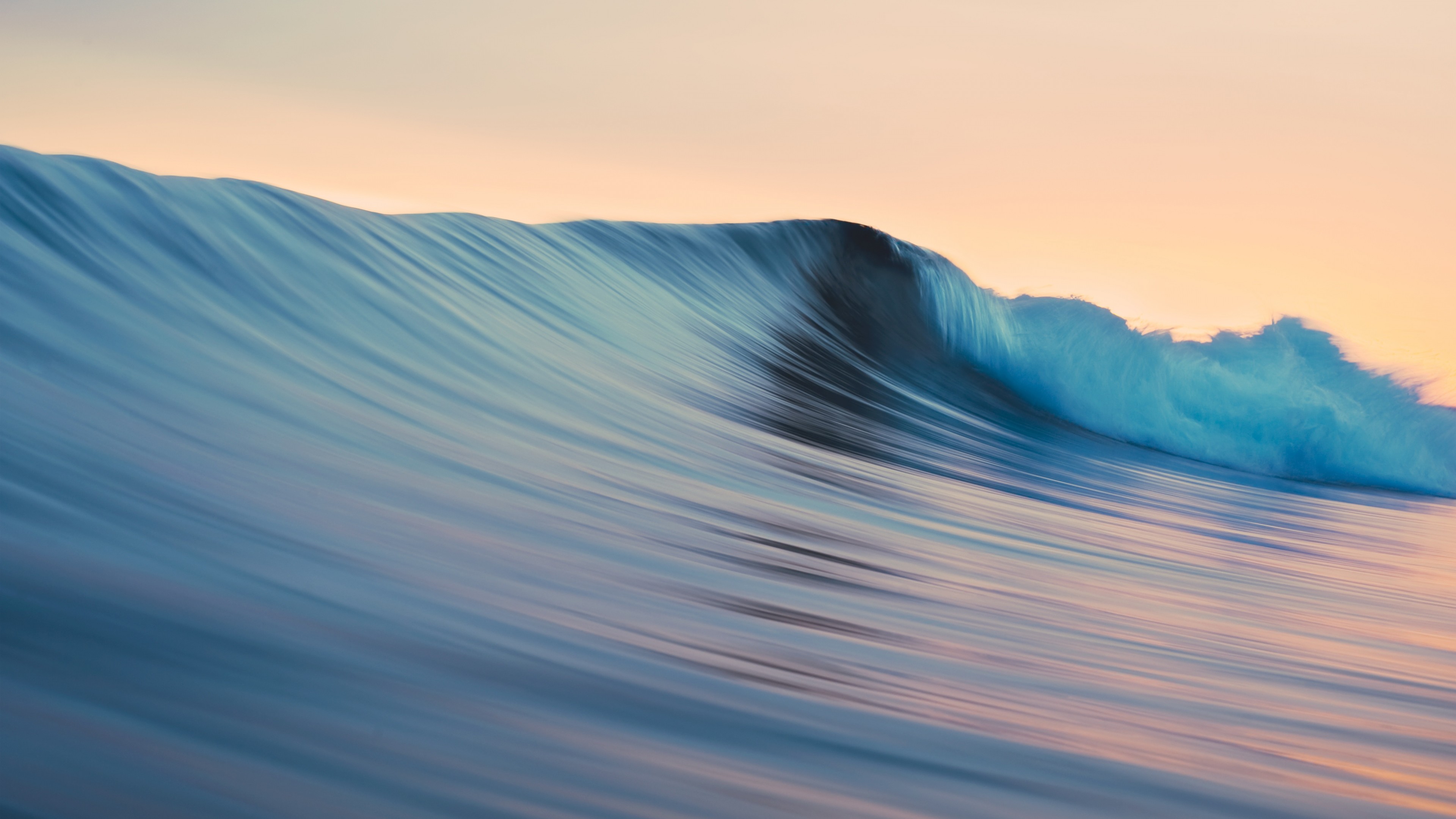 Onda, Oceano, Mare, Tramonto, Toni pastello, sfondo desktop Mac