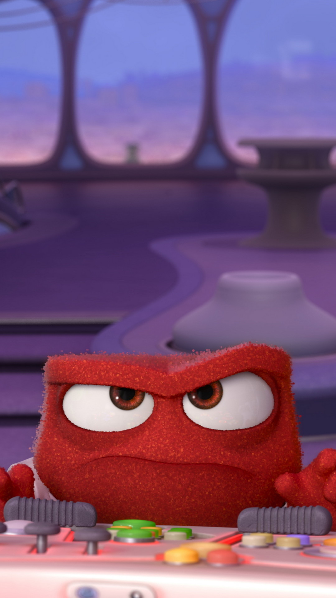 Rabbia, Inside Out, Quartier generale, Console, Rosso, sfondo per iPhone e Android