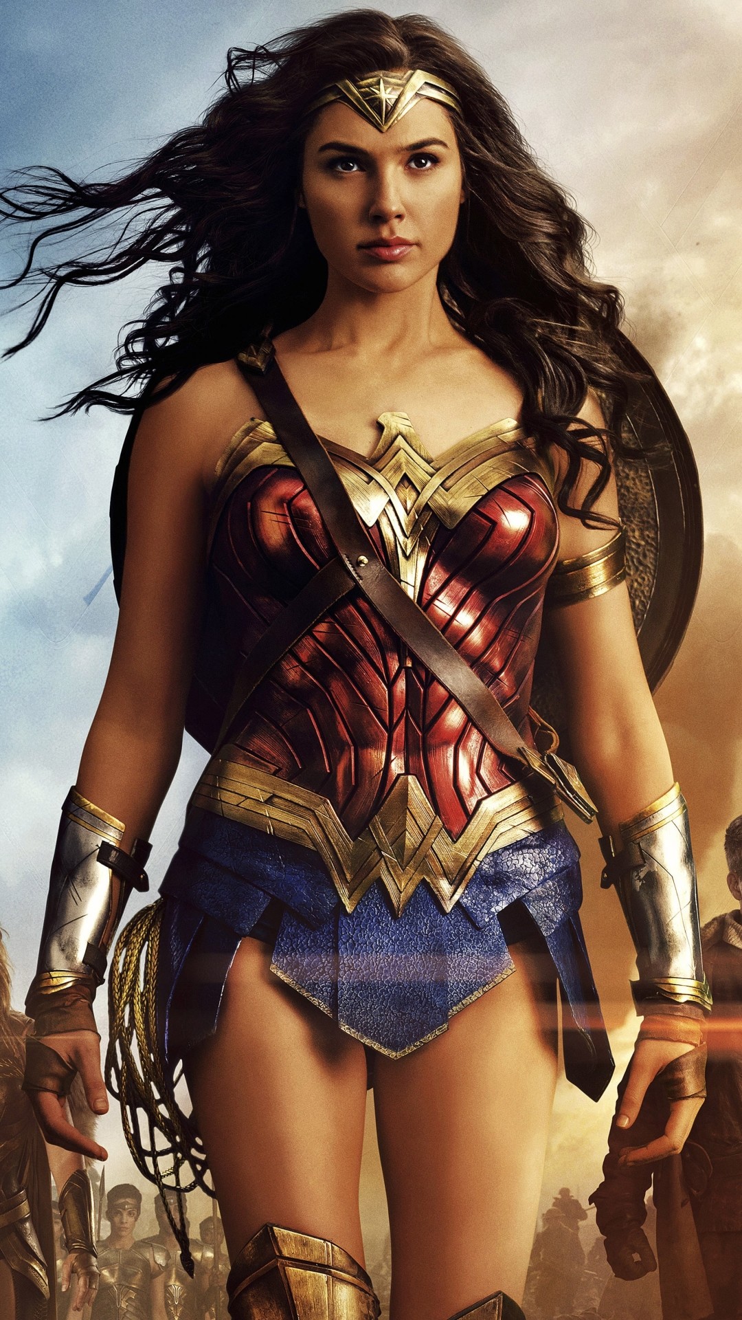 Wonder Woman, Gal Gadot, Armatura, Supereroina, Full HD, sfondo per iPhone e Android