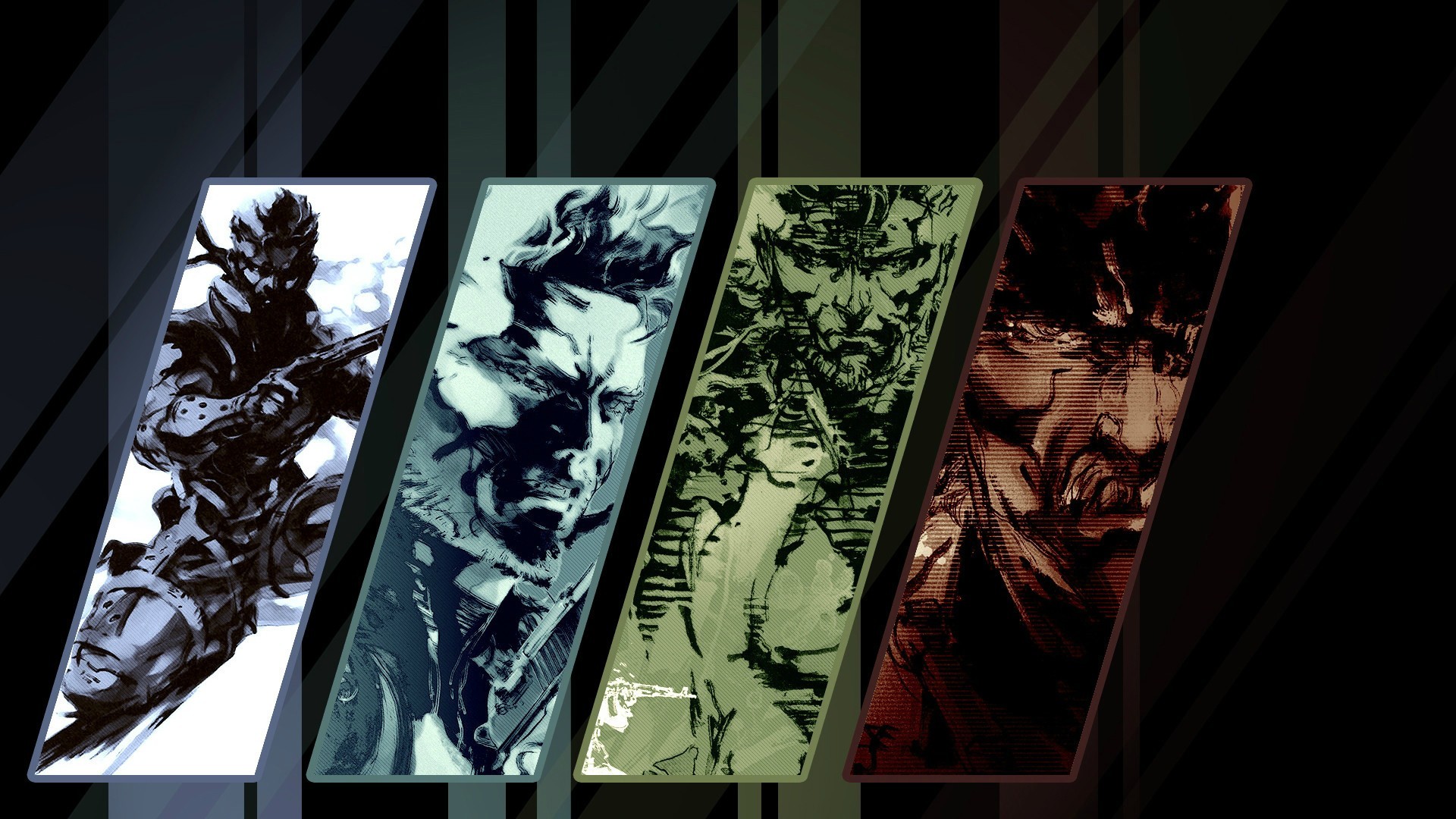 Metal Gear Solid, Solid Snake, Big Boss, Raiden, Yoji Shinkawa, 1920x1080, immagine di sfondo