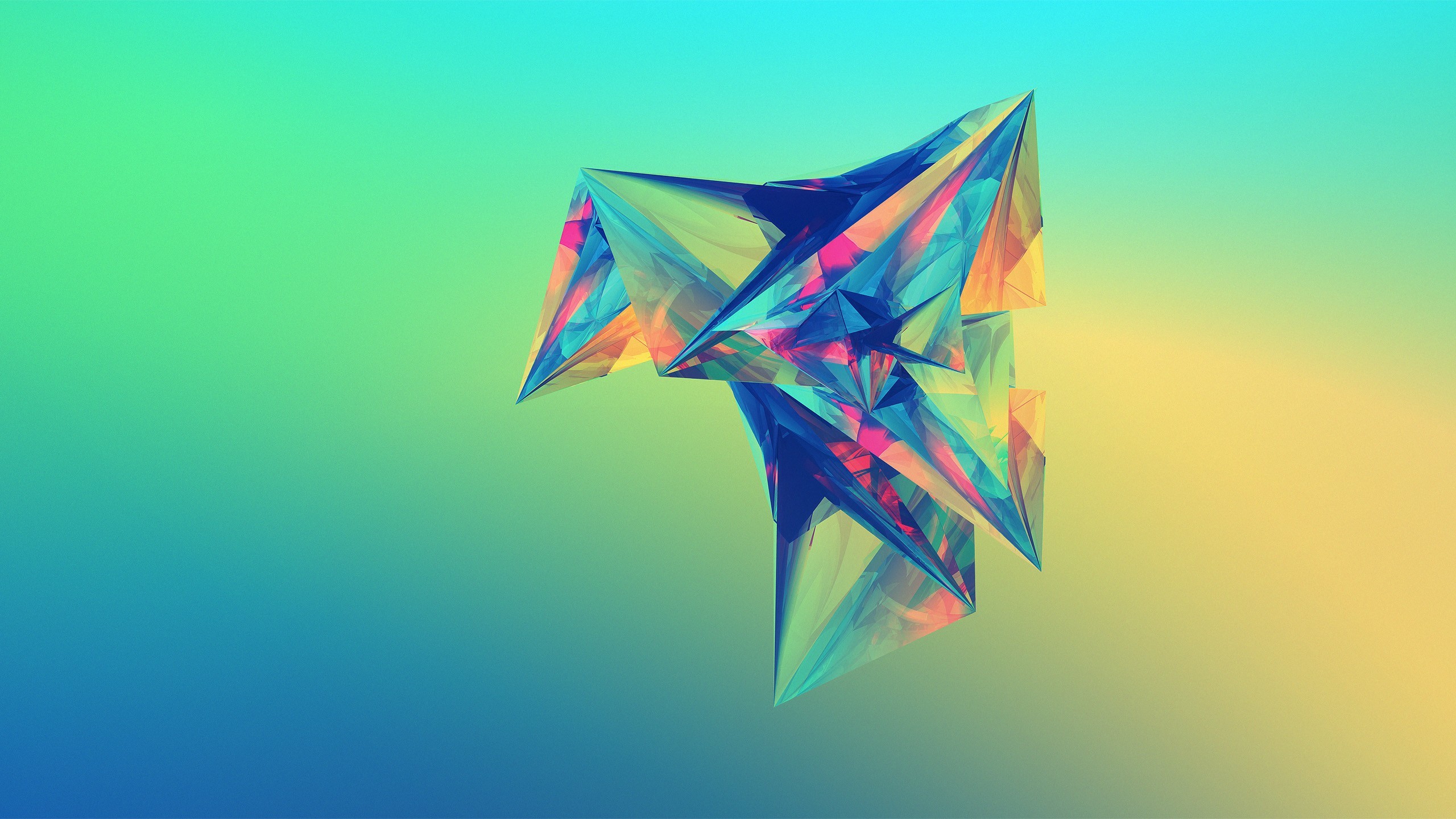 Forma poligonale, Low poly, Sfumatura, 16:9 2K, sfondo widescreen
