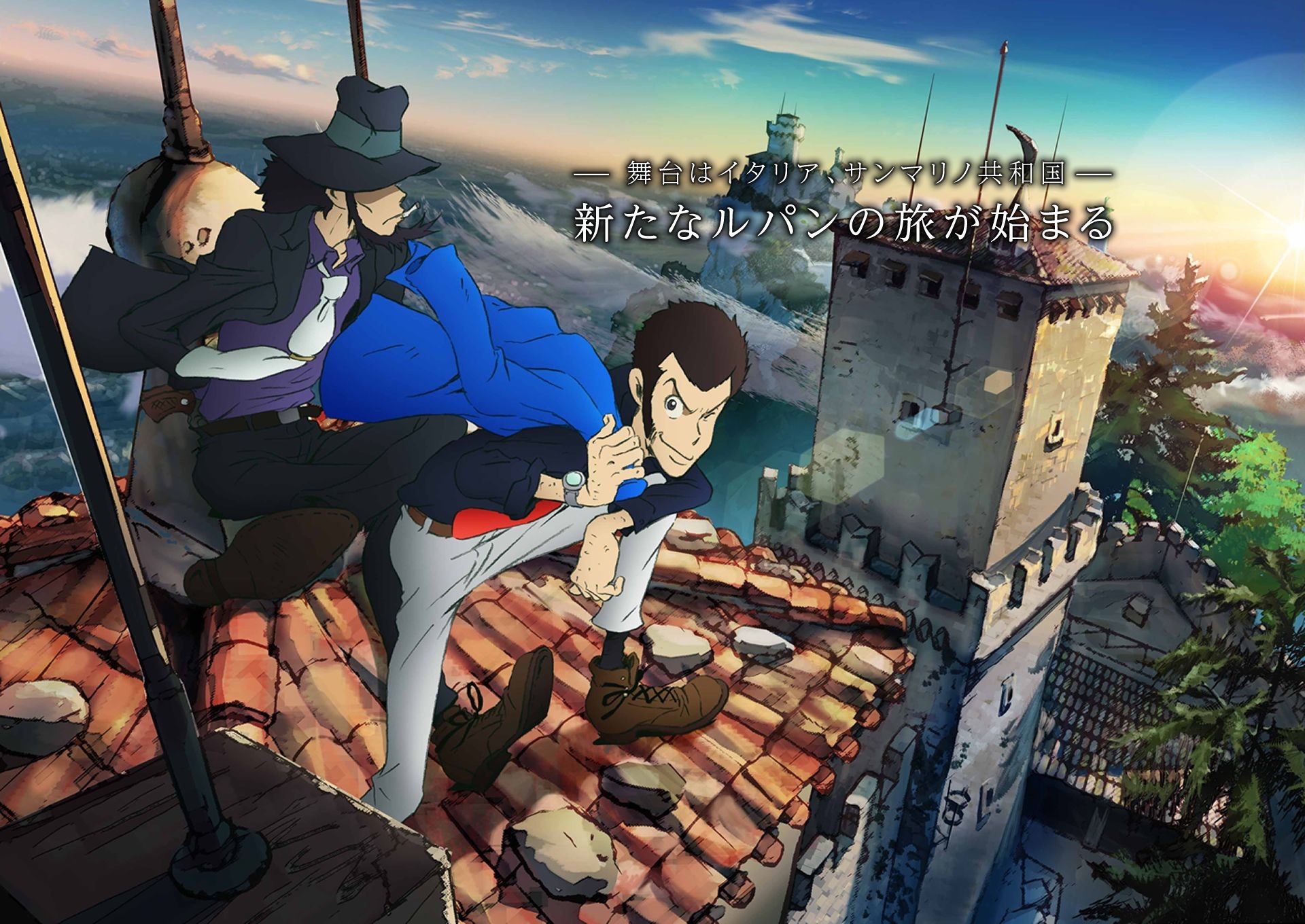 Lupin III, Lupin III: Parte 4, San Marino, Daisuke Jigen, Tetti, sfondo Full HD per PC