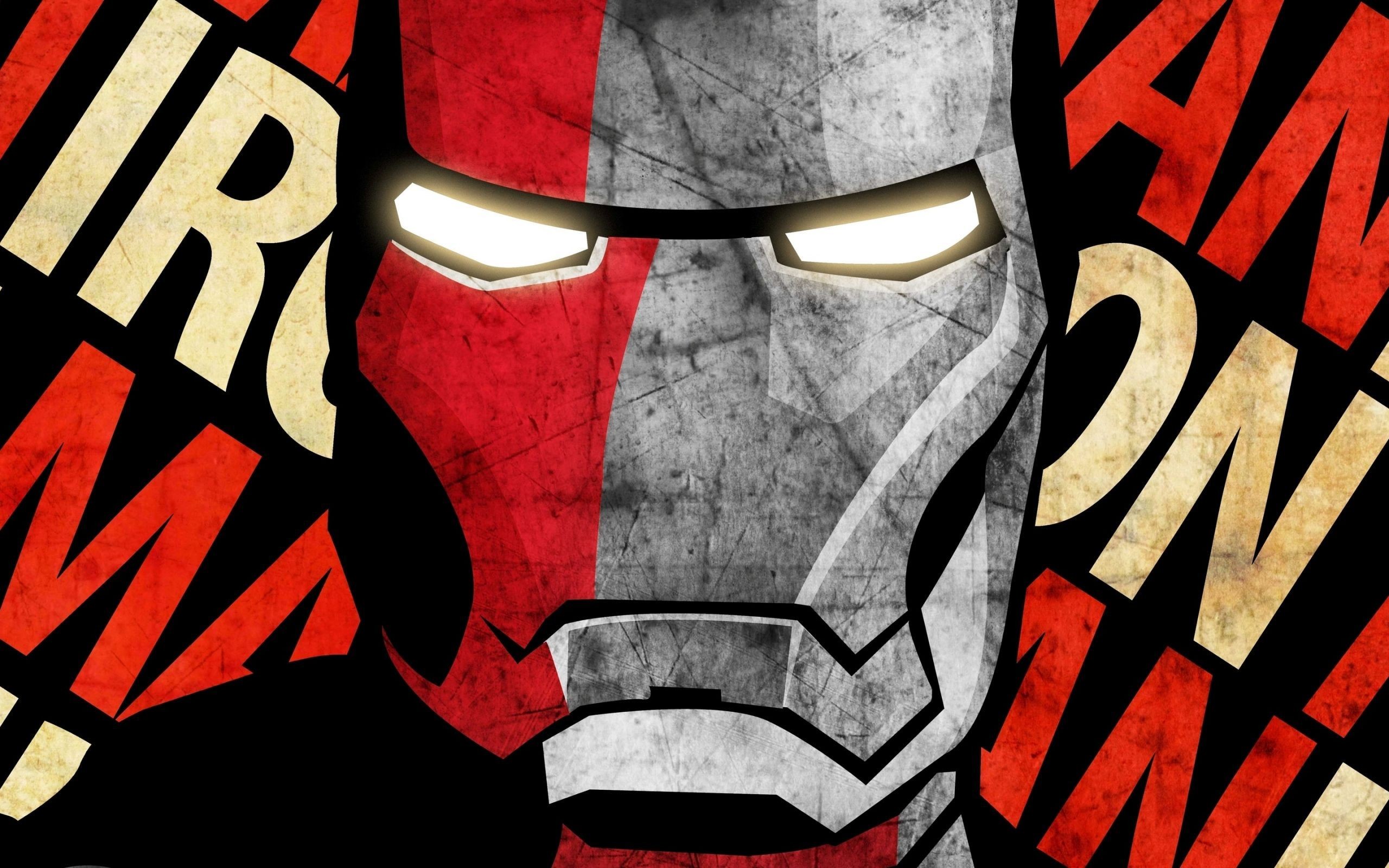 Iron Man, Mark II, Elmo, Tipografia, 2K, sfondo Windows 11
