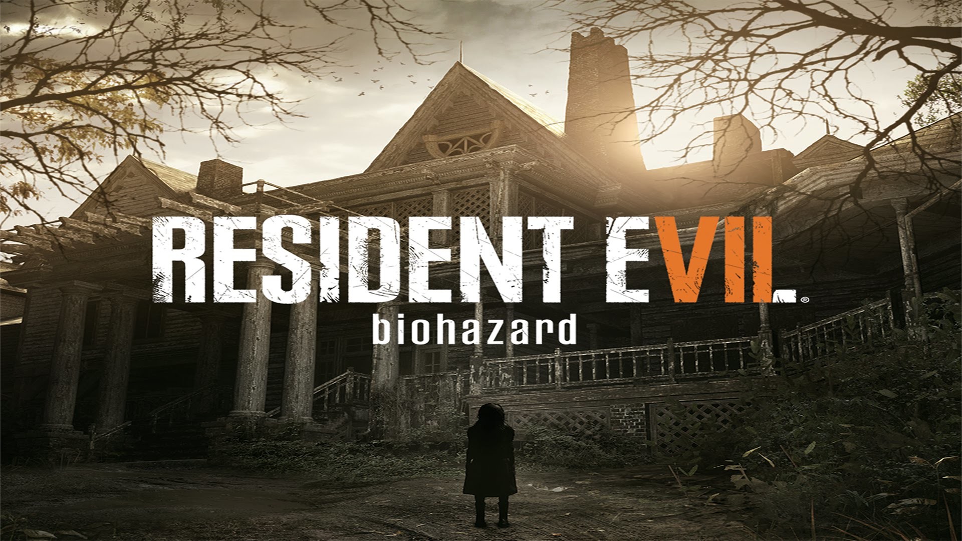 Resident Evil 7: Biohazard, Villa Baker, Logo, Ethan Winters, Palude, sfondo 1920x1080 per PC
