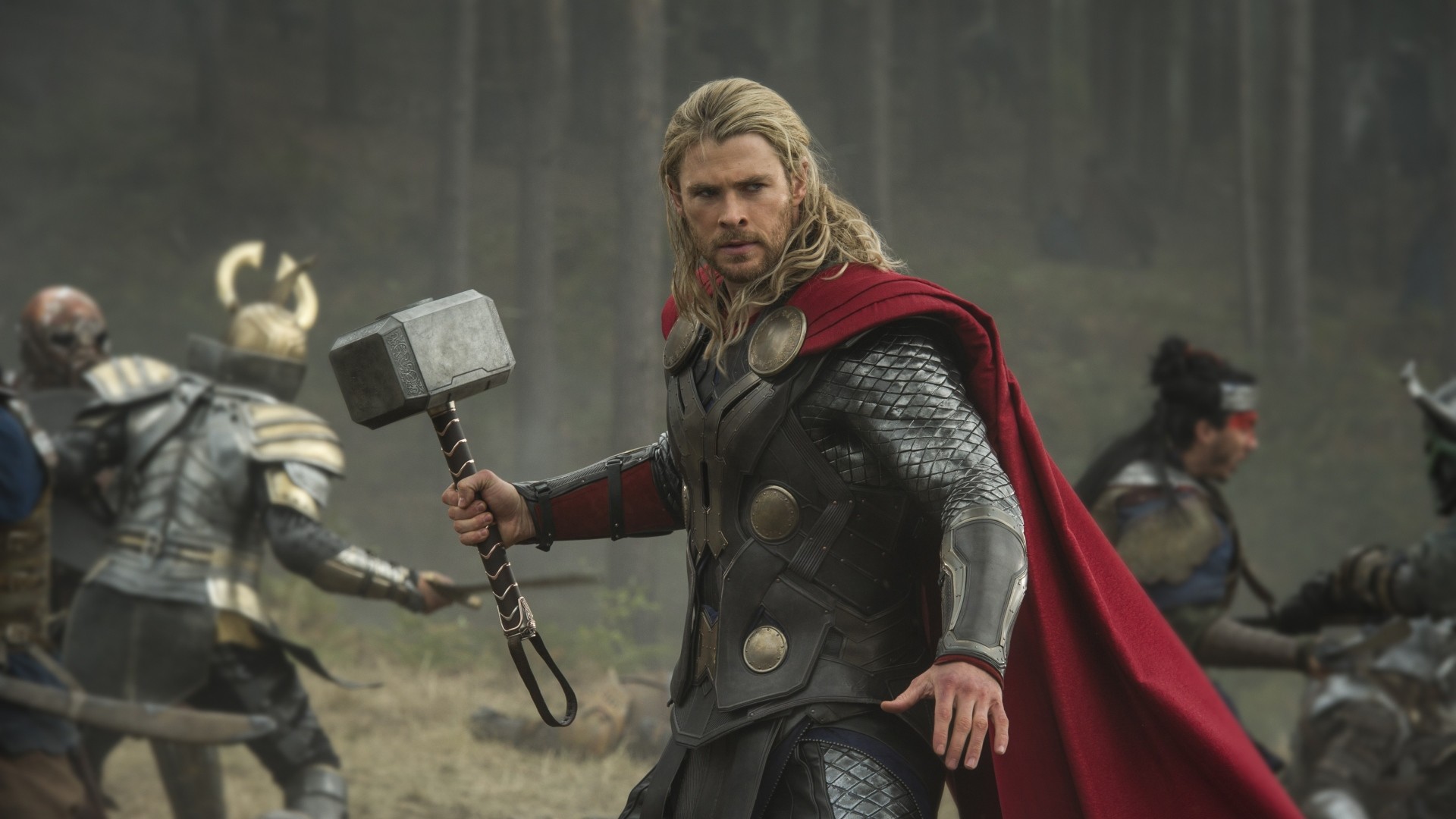Thor, Chris Hemsworth, Thor: The Dark World, Mjolnir, Battaglia, sfondo desktop 1080p
