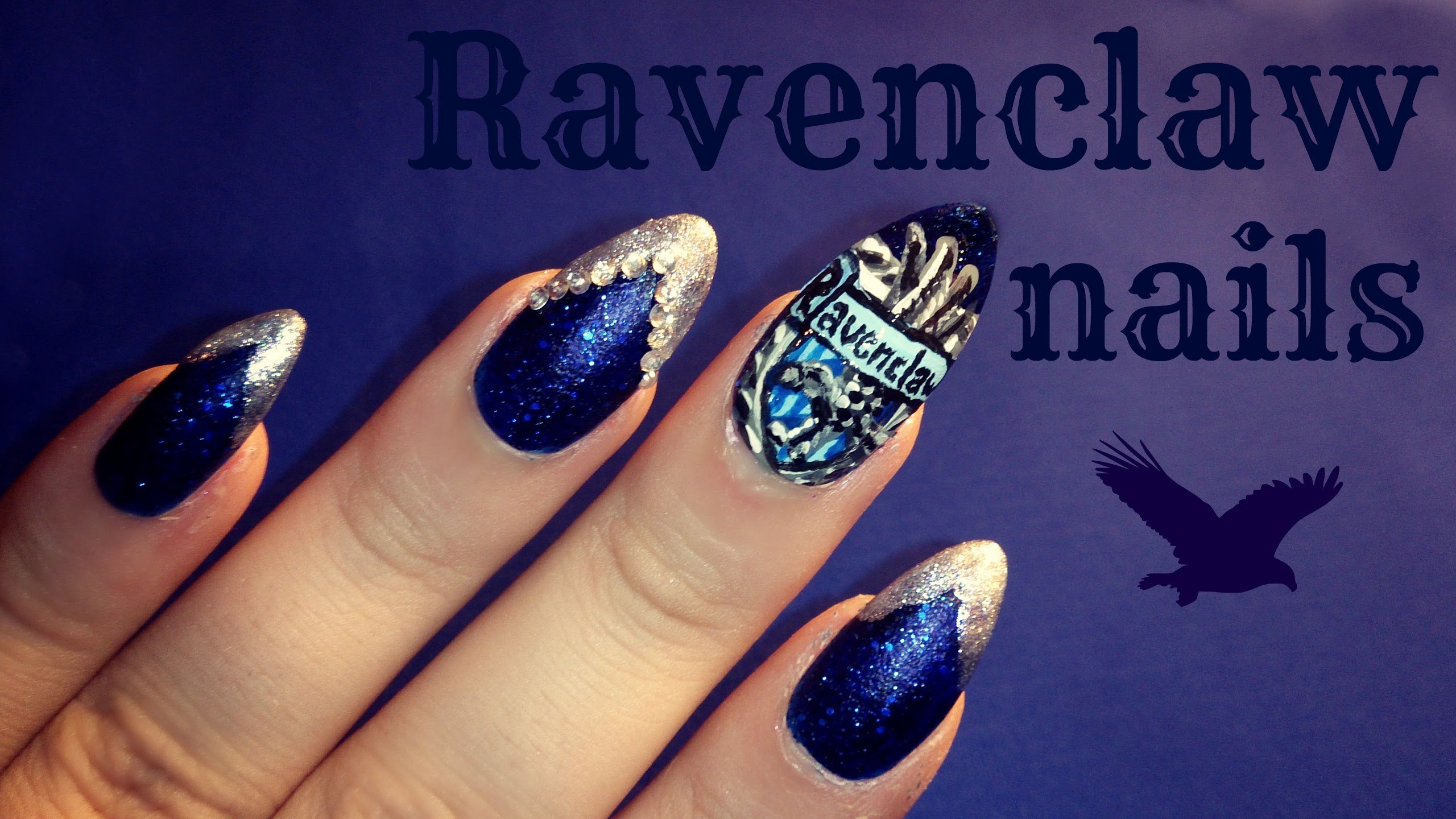 Corvonero, Harry Potter, Nail art, Unghie blu, 2K, sfondo per PC e portatile