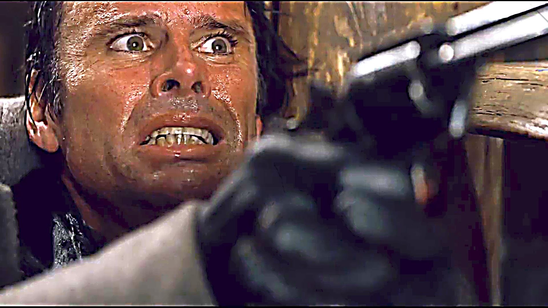Walton Goggins, Chris Mannix, The Hateful Eight, Pistola, Primo piano, wallpaper desktop Full HD