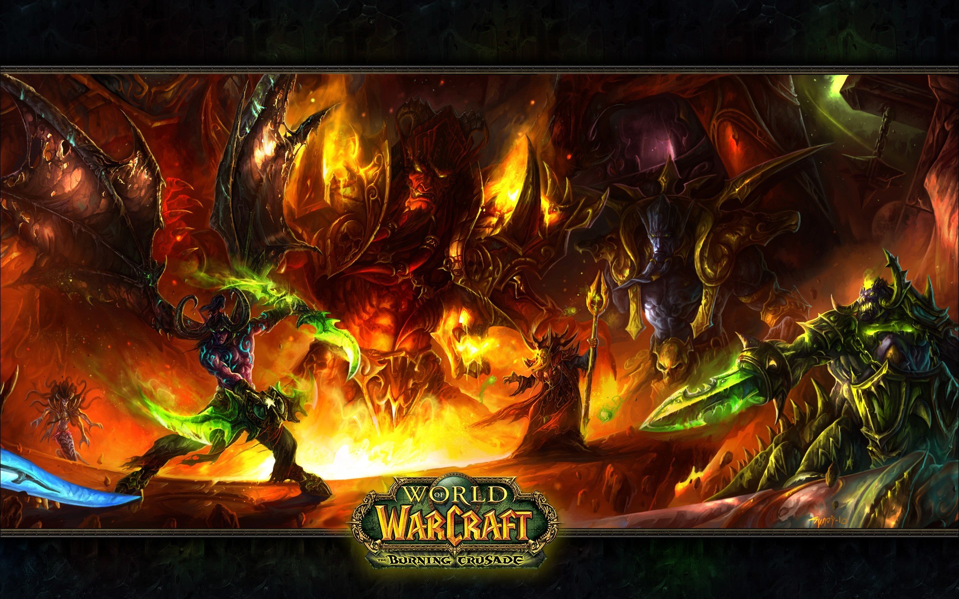 Illidan Grantempesta, World of Warcraft: The Burning Crusade, Battaglia, Fuoco, sfondo per PC