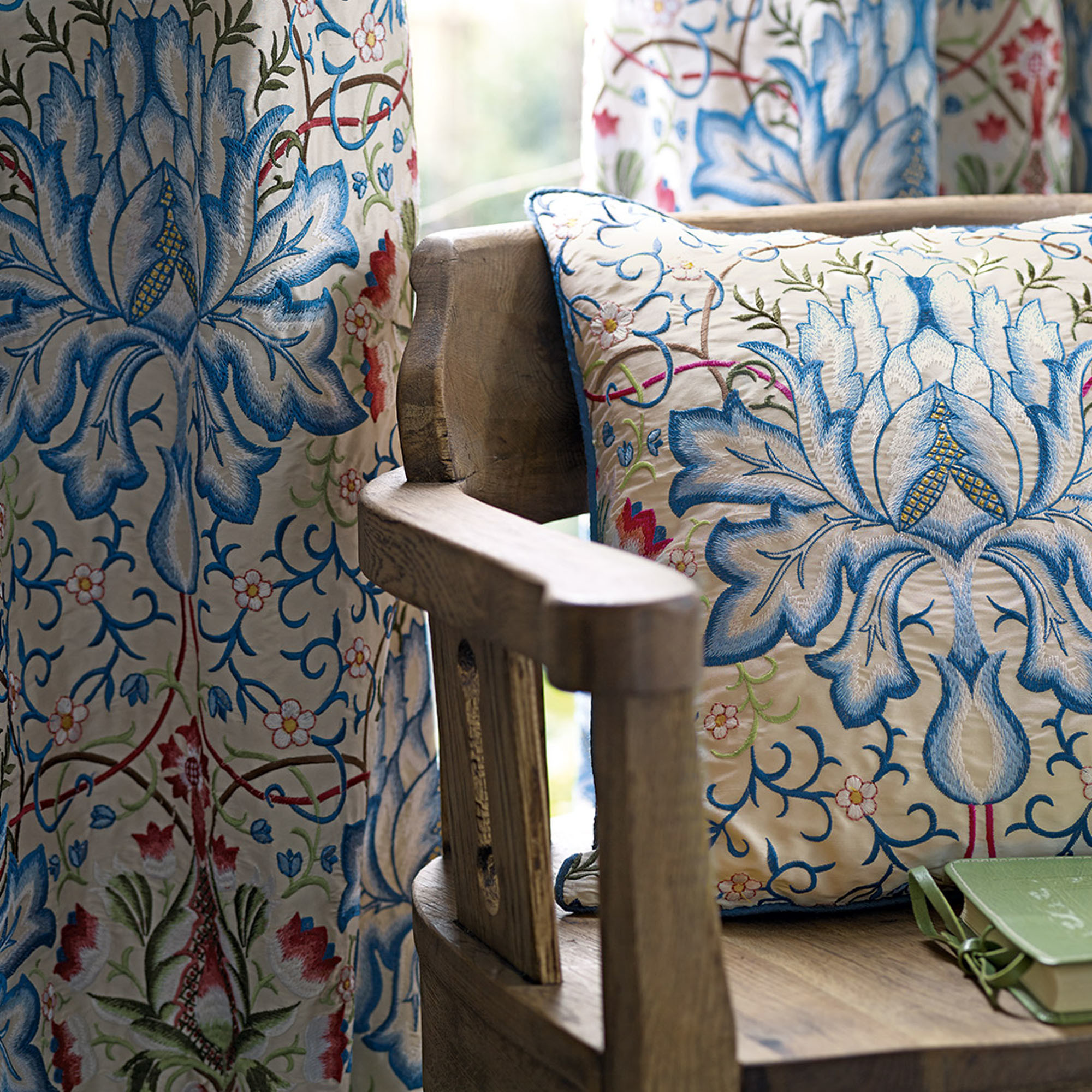 William Morris, Tessuto, Cuscino, Blu, Full HD, sfondo per iPad e tablet