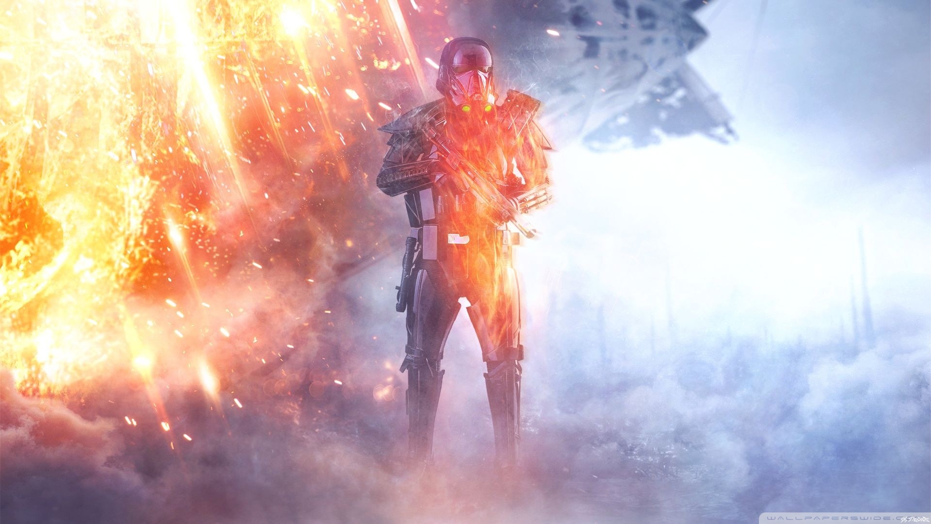 Battlefield 4, Soldato, Fuoco, Esplosione, Luce intensa, 16:9 Full HD, sfondo widescreen