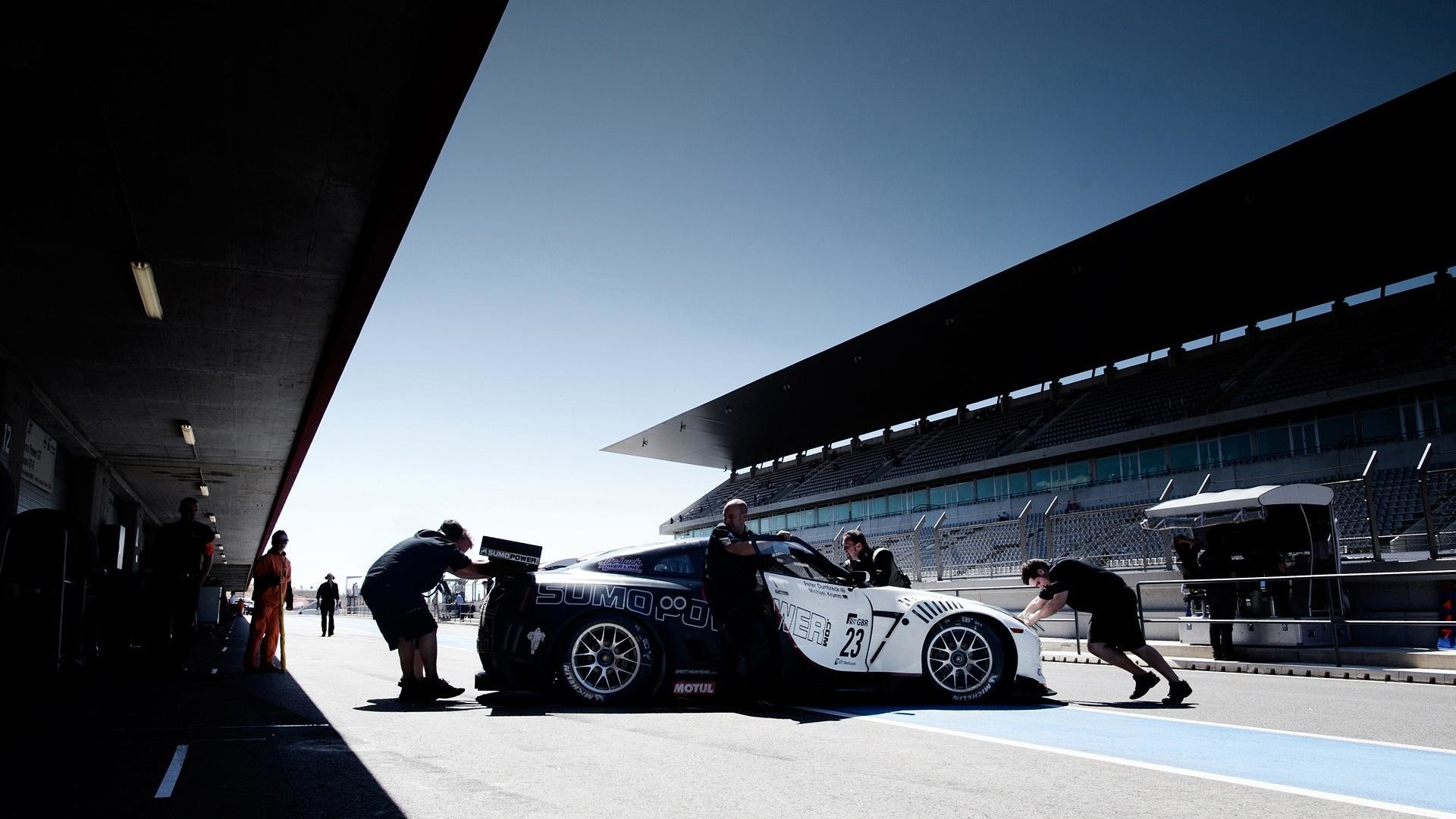 Pit stop, Auto da corsa, Autodromo, Motorsport, Full HD, sfondo desktop