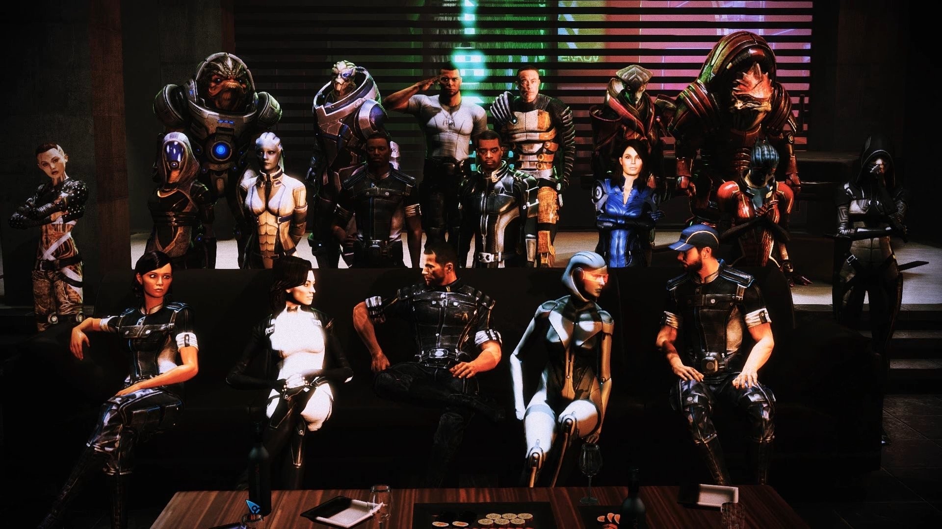 Mass Effect, Squadra, Festa, Cittadella, 1920x1080, immagine di sfondo