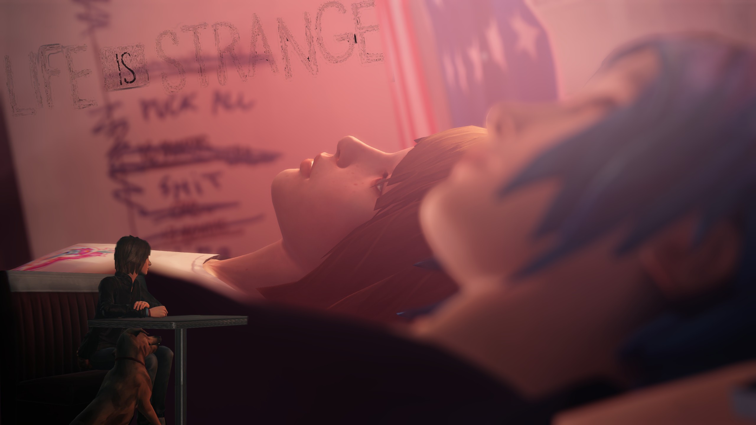 Chloe Price, Life is Strange, Logo, Rosa, 2560x1440, immagine di sfondo
