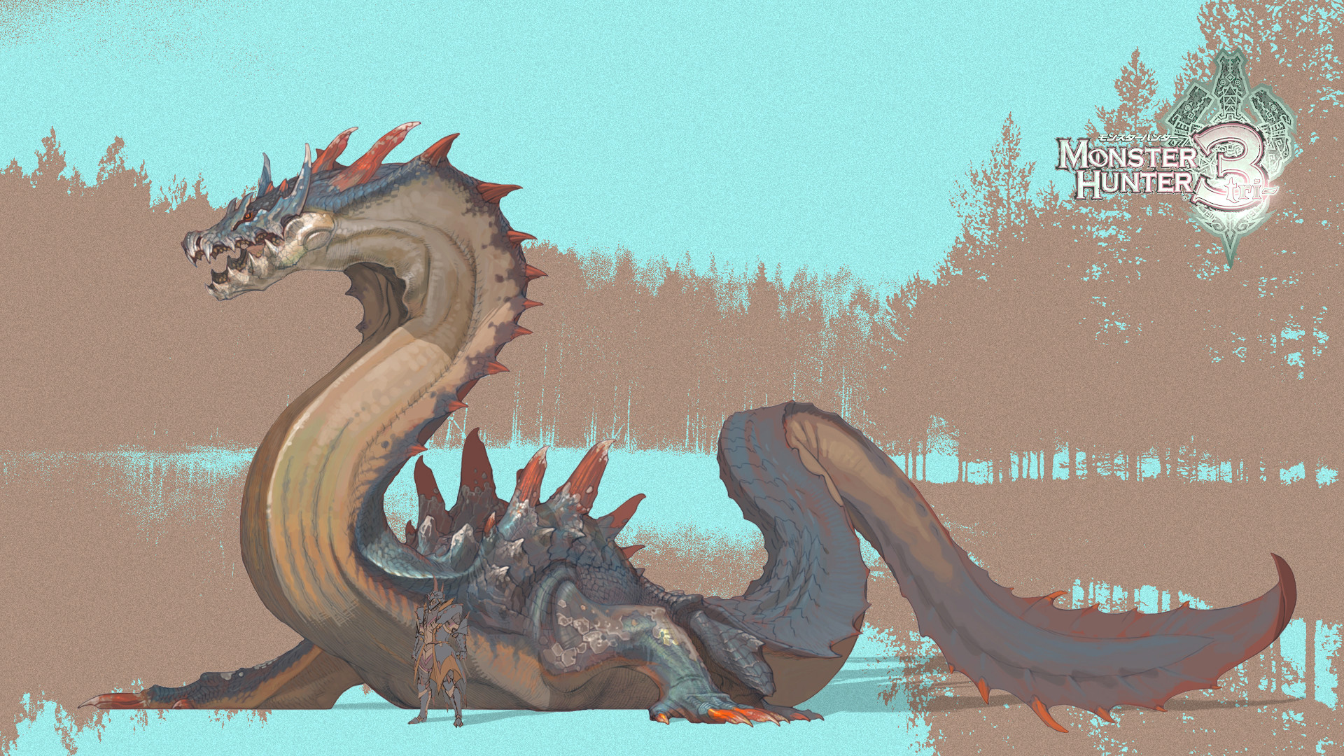 Lagiacrus, Monster Hunter Tri, Lago, Logo, Full HD 1080p, sfondo desktop