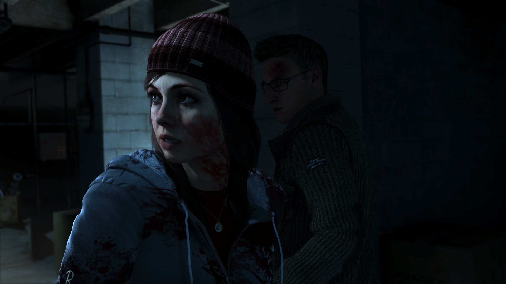 Until Dawn, Ashley, Chris, Sangue, Buio, Full HD, sfondo per PC e portatile