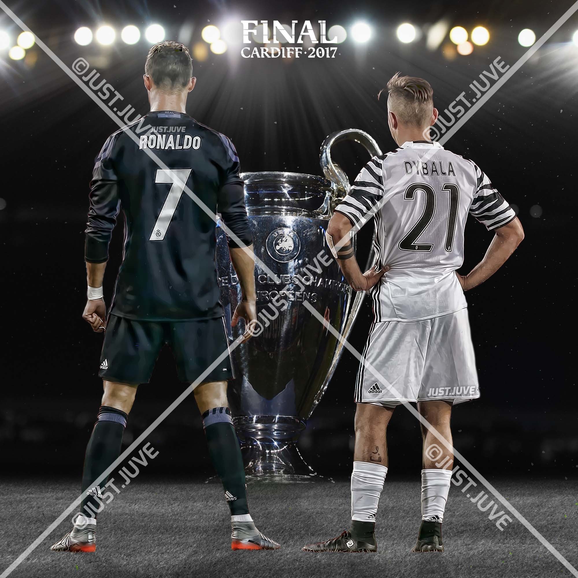 Cristiano Ronaldo, Paulo Dybala, Finale di Cardiff 2017, Juventus, Real Madrid, sfondo per tablet