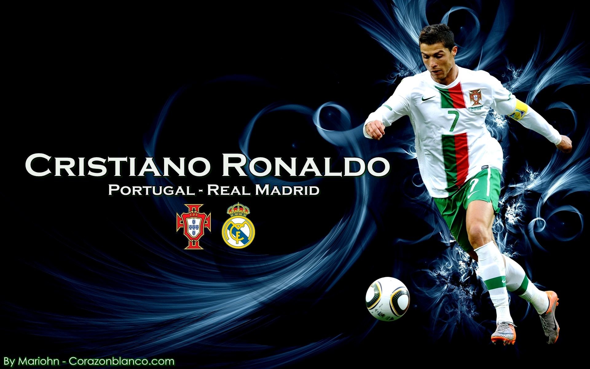 Cristiano Ronaldo, Portogallo, Real Madrid, Pallone, 1920x1200, sfondo MacBook Pro