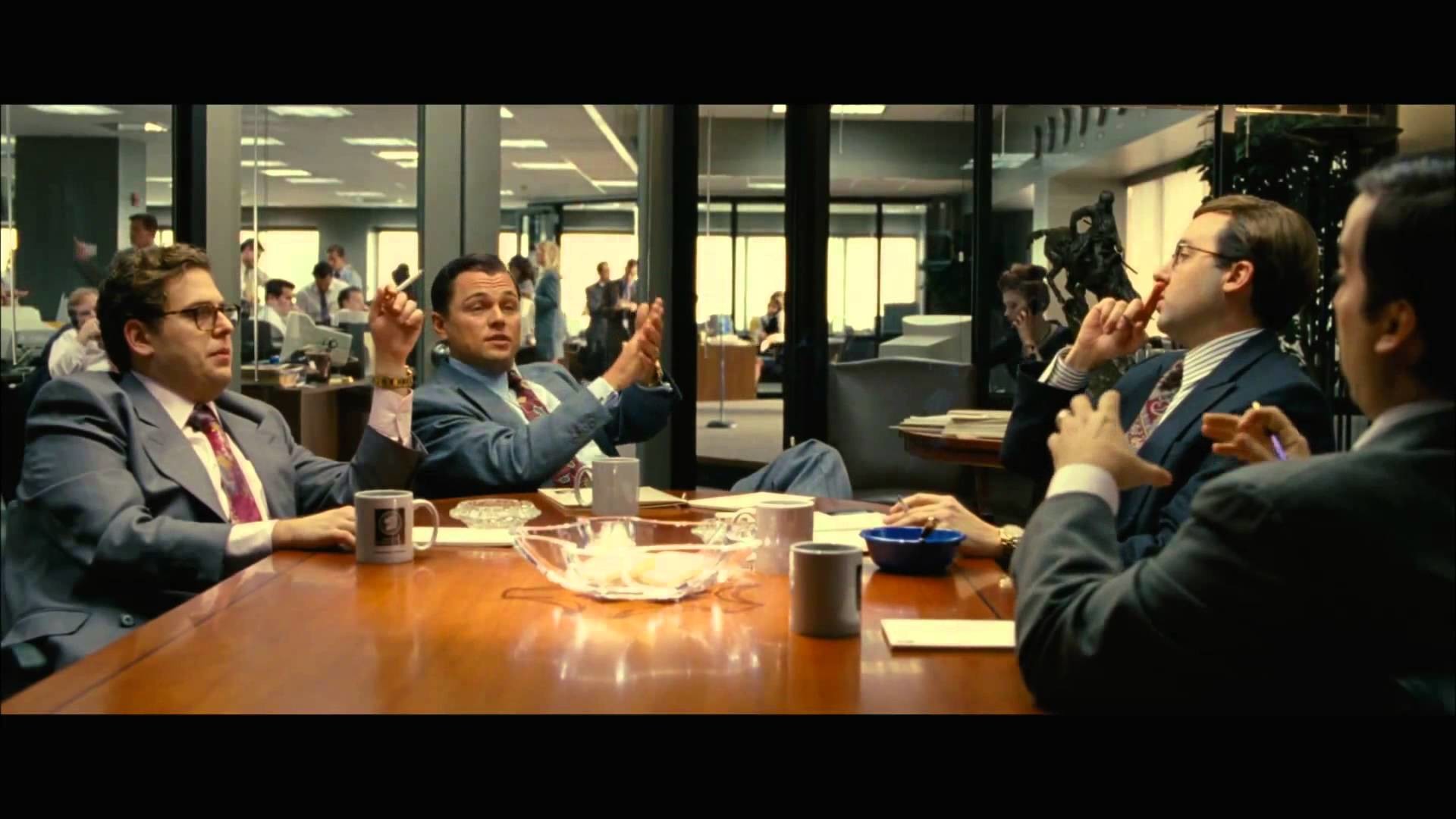 Leonardo DiCaprio, Jonah Hill, The Wolf of Wall Street, Ufficio, sfondo Full HD per PC