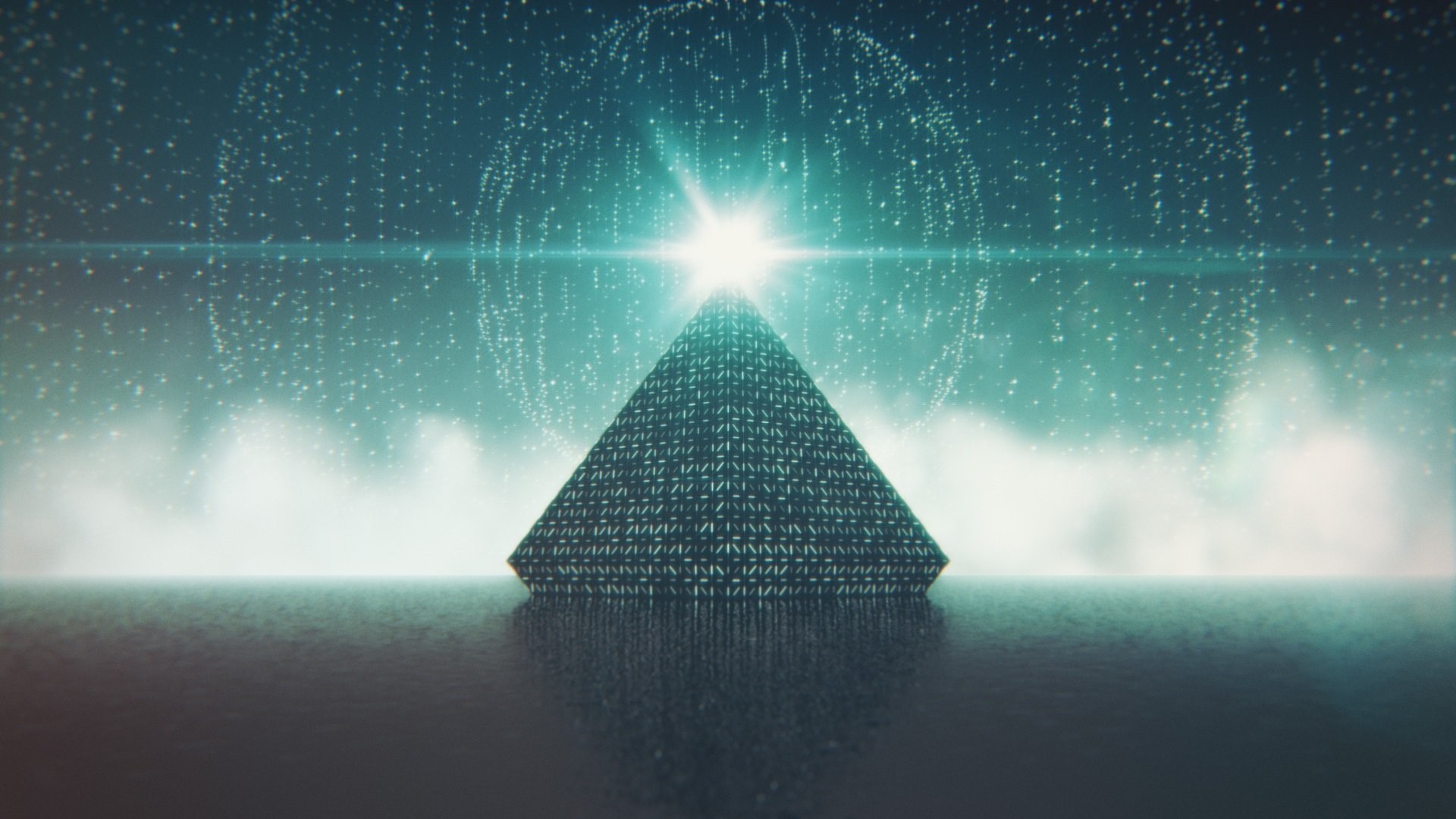 No Man's Sky, Piramide, Dati, Verde acqua, Full HD 1080p, sfondo desktop