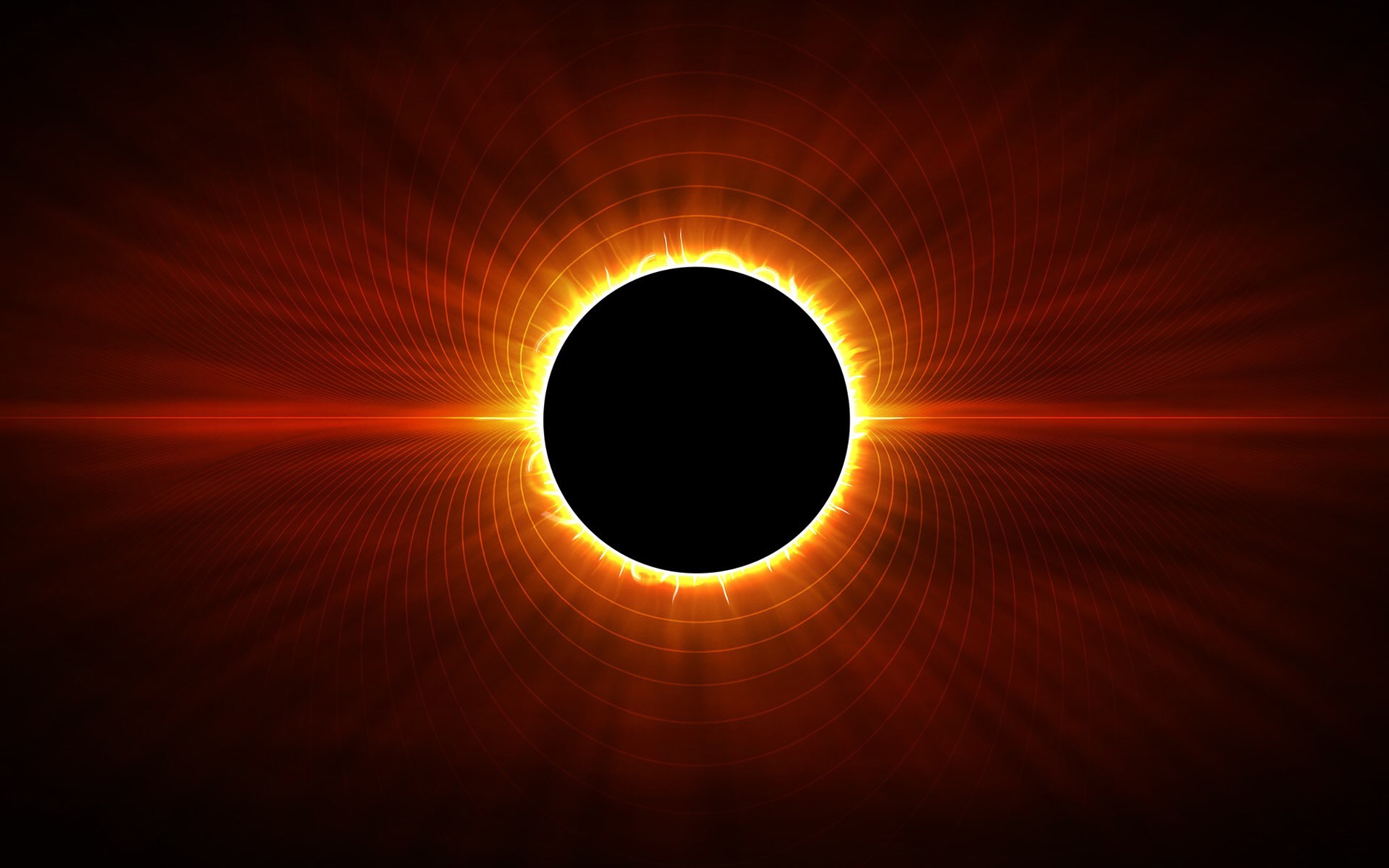 Buco nero, Anello di fuoco, Arancione, Minimalista, 1920x1200, sfondo per PC