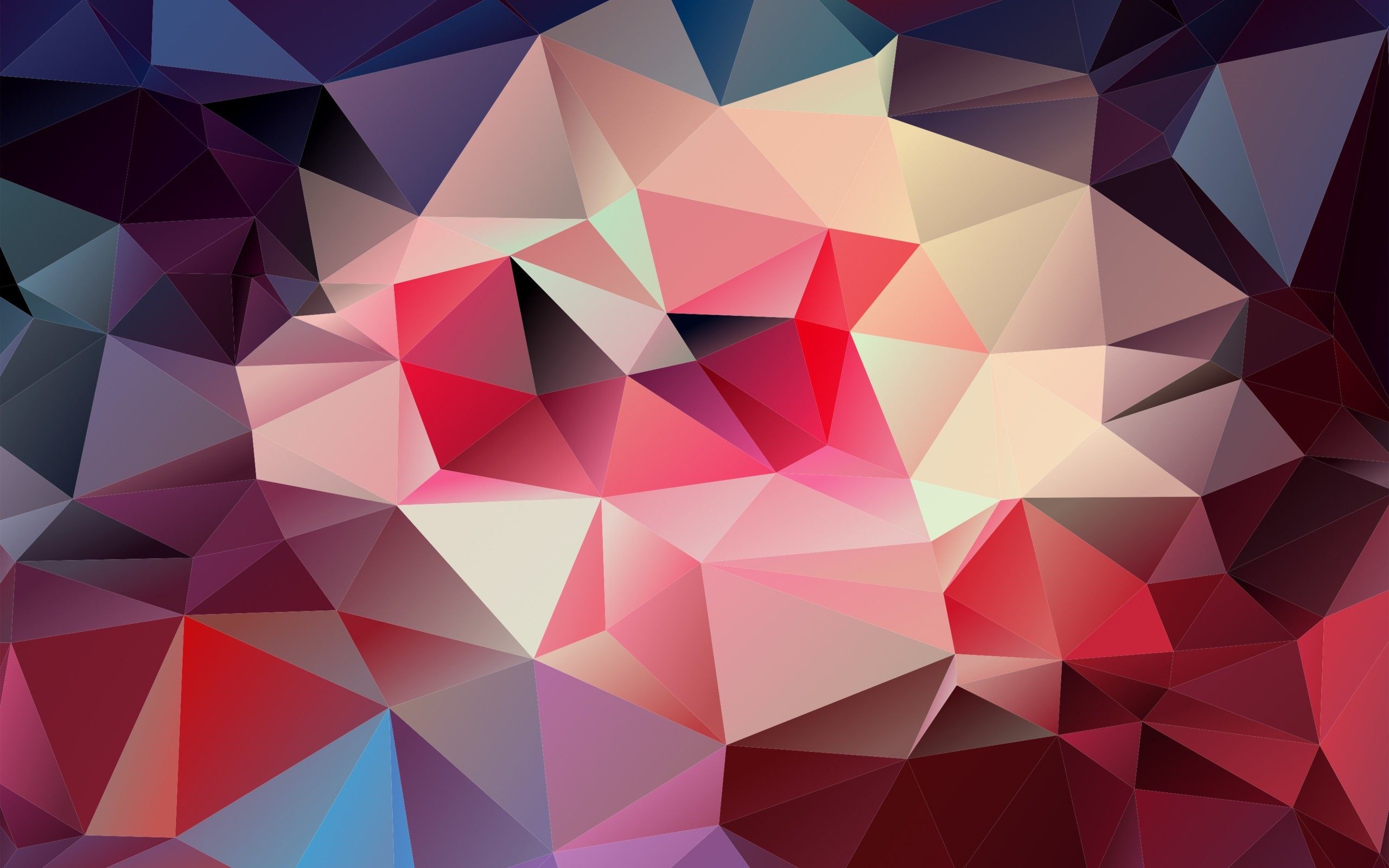 Low poly, Triangoli, Rosa, 2560x1600, sfondo MacBook Pro