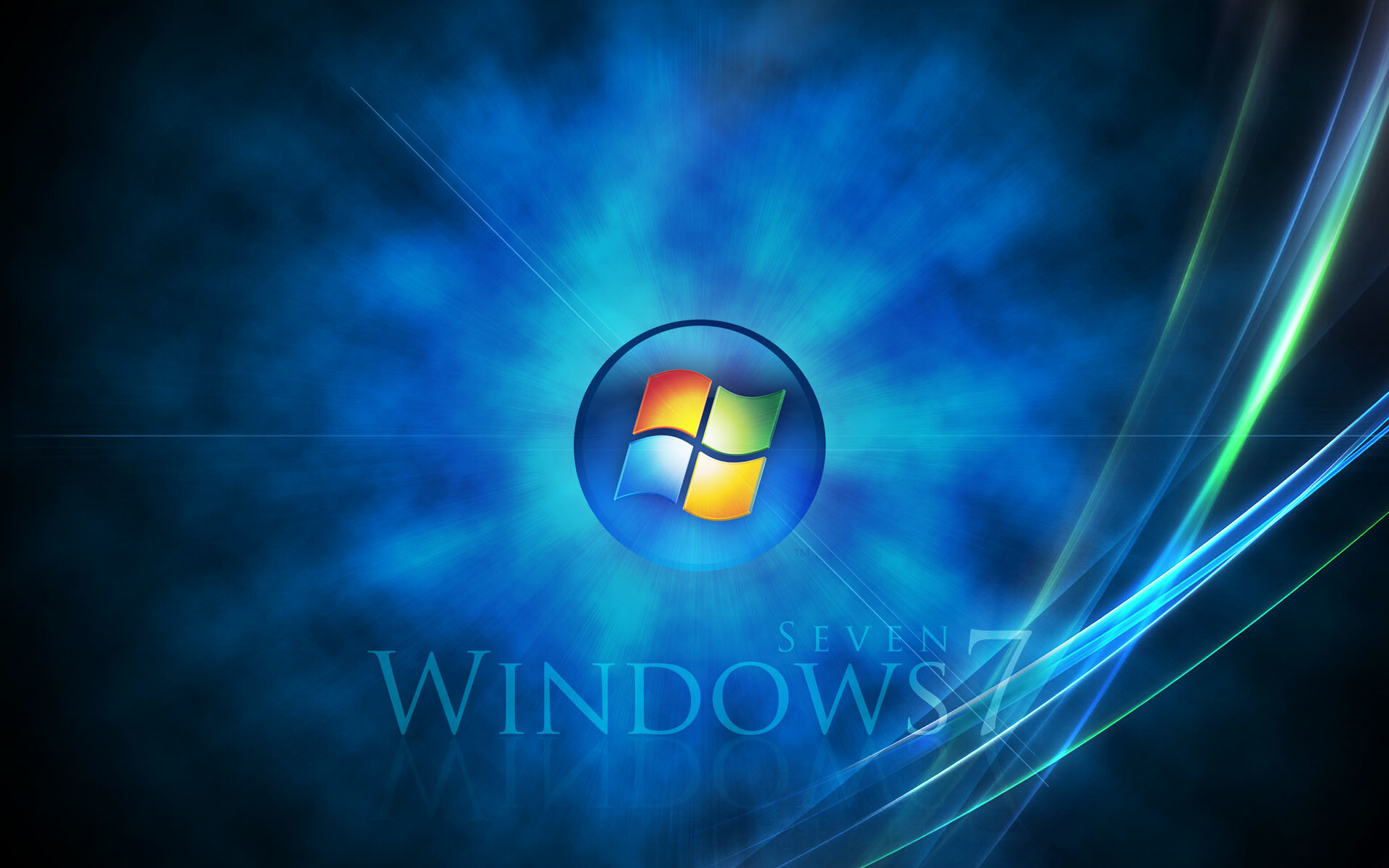 Windows 7, Logo Windows, Blu, sfondo per il tuo computer