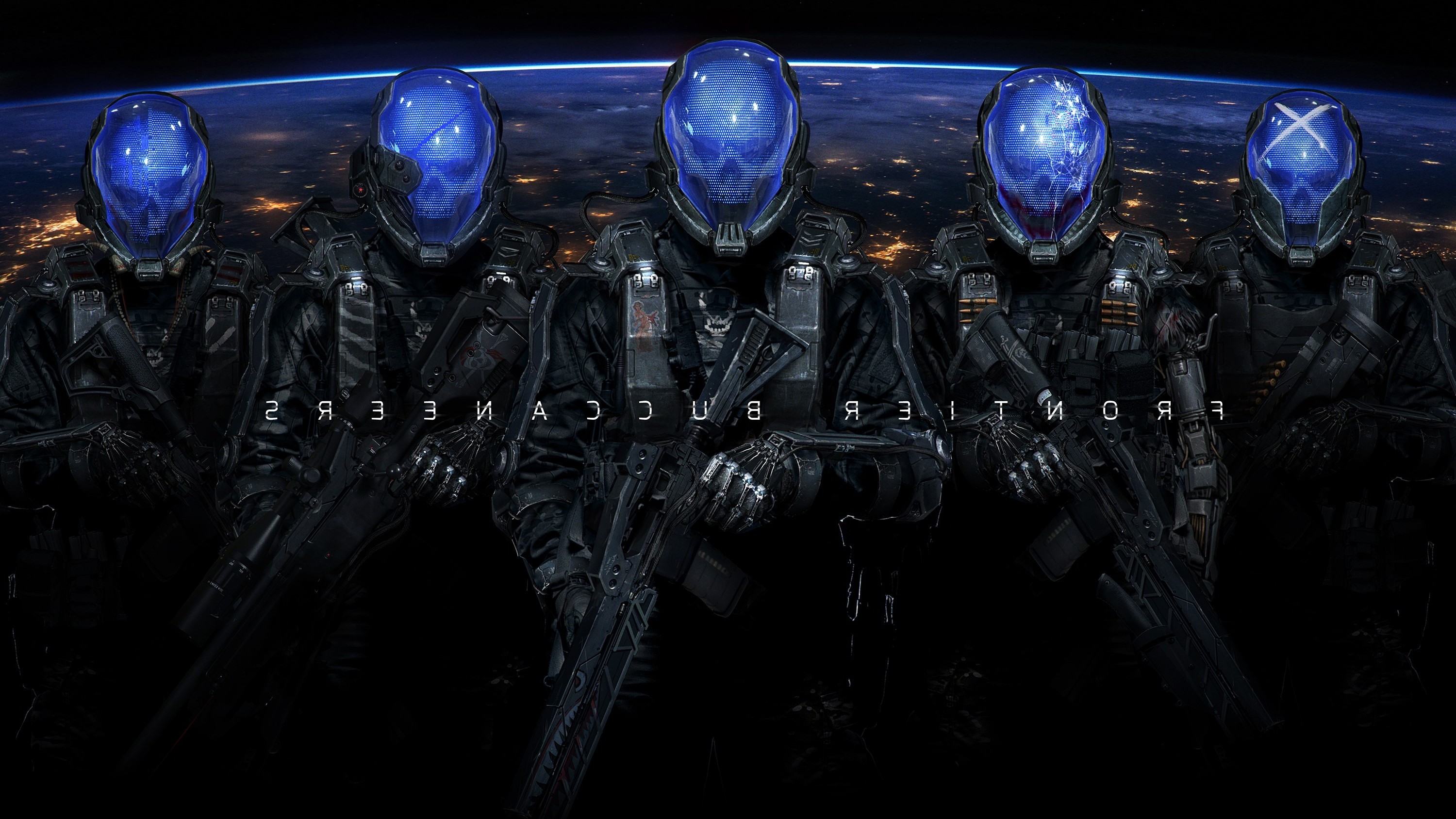Frontier Buccaneers, Soldati, Caschi, Pianeta, 16:9 2K, sfondo widescreen