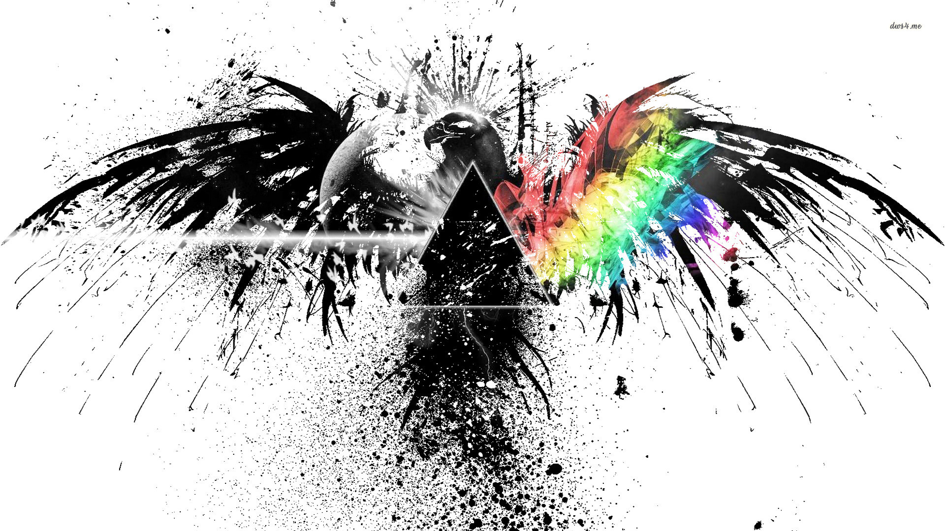 Pink Floyd, The Dark Side of the Moon, Aquila, Prisma, Full HD, sfondo desktop