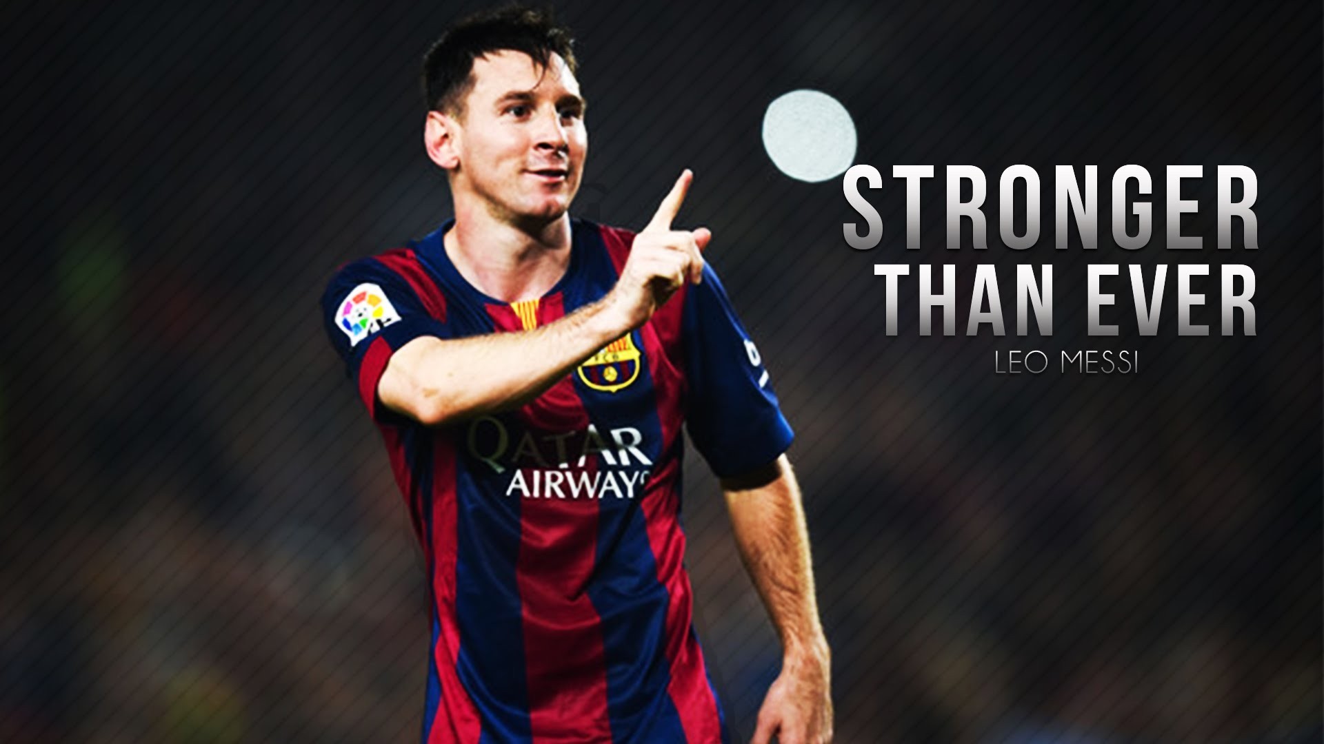 Lionel Messi, FC Barcelona, Stronger Than Ever, Esultanza, Full HD, sfondo per PC e portatile