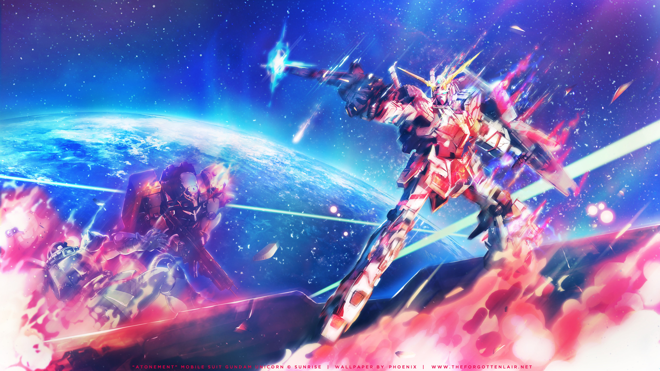 Unicorn Gundam, Mobile Suit Gundam Unicorn, Gundam, Mecha, Spazio, sfondo Windows 11