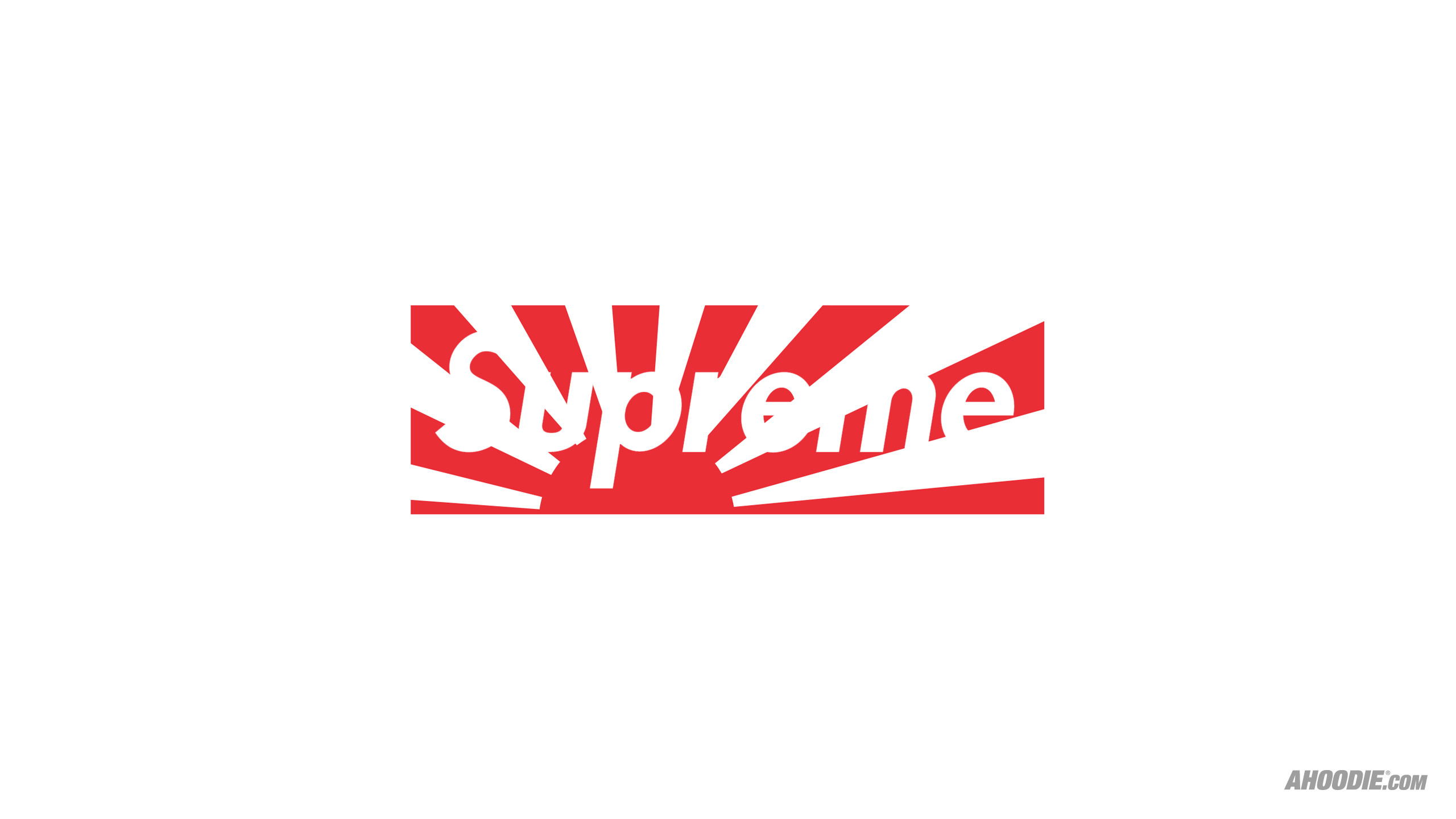 Logo Supreme, Sole nascente, Rosso e bianco, 2560x1440, sfondo per PC