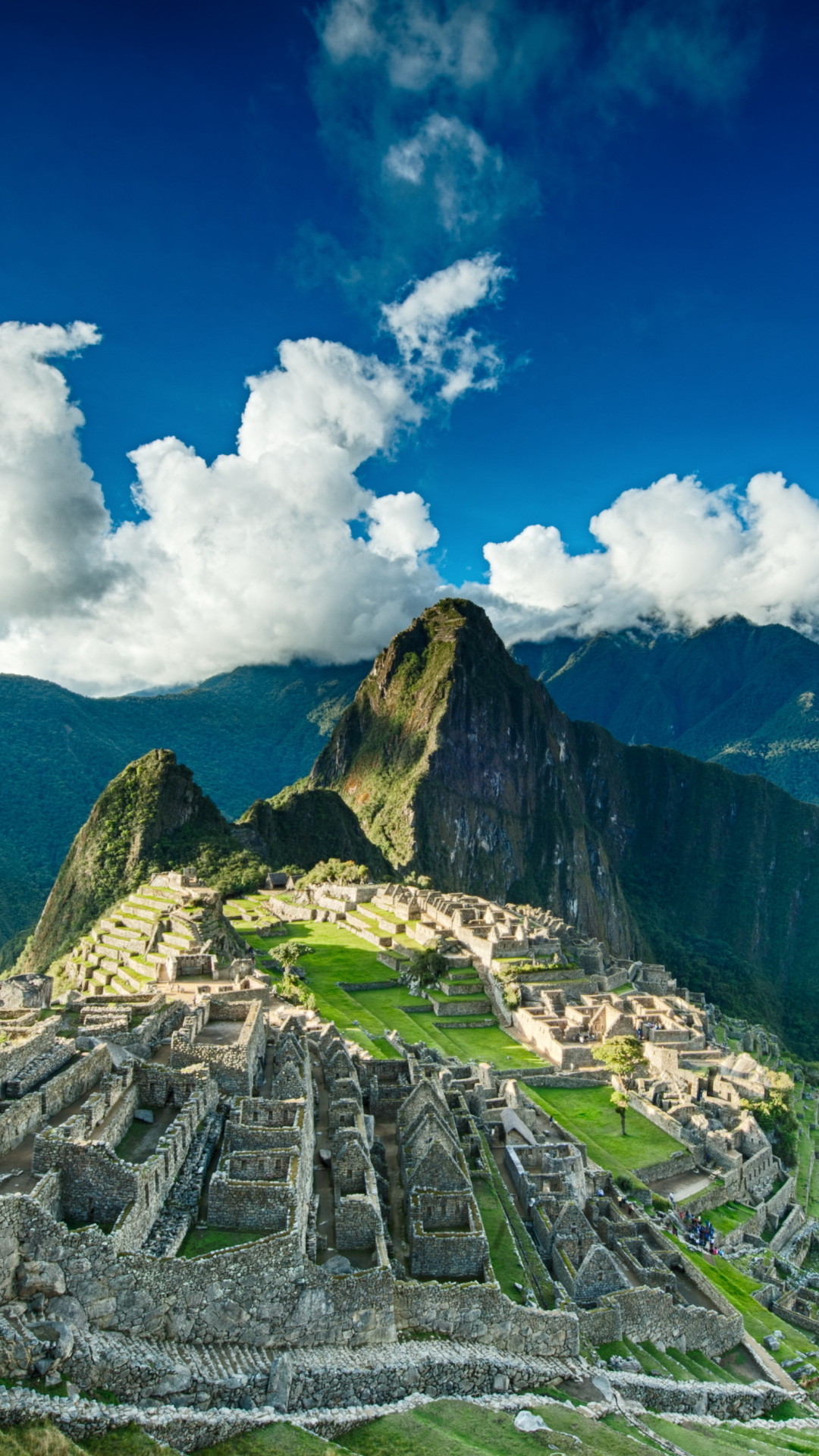 Machu Picchu, Huayna Picchu, Perù, Cielo azzurro, Full HD, schermata di blocco del cellulare