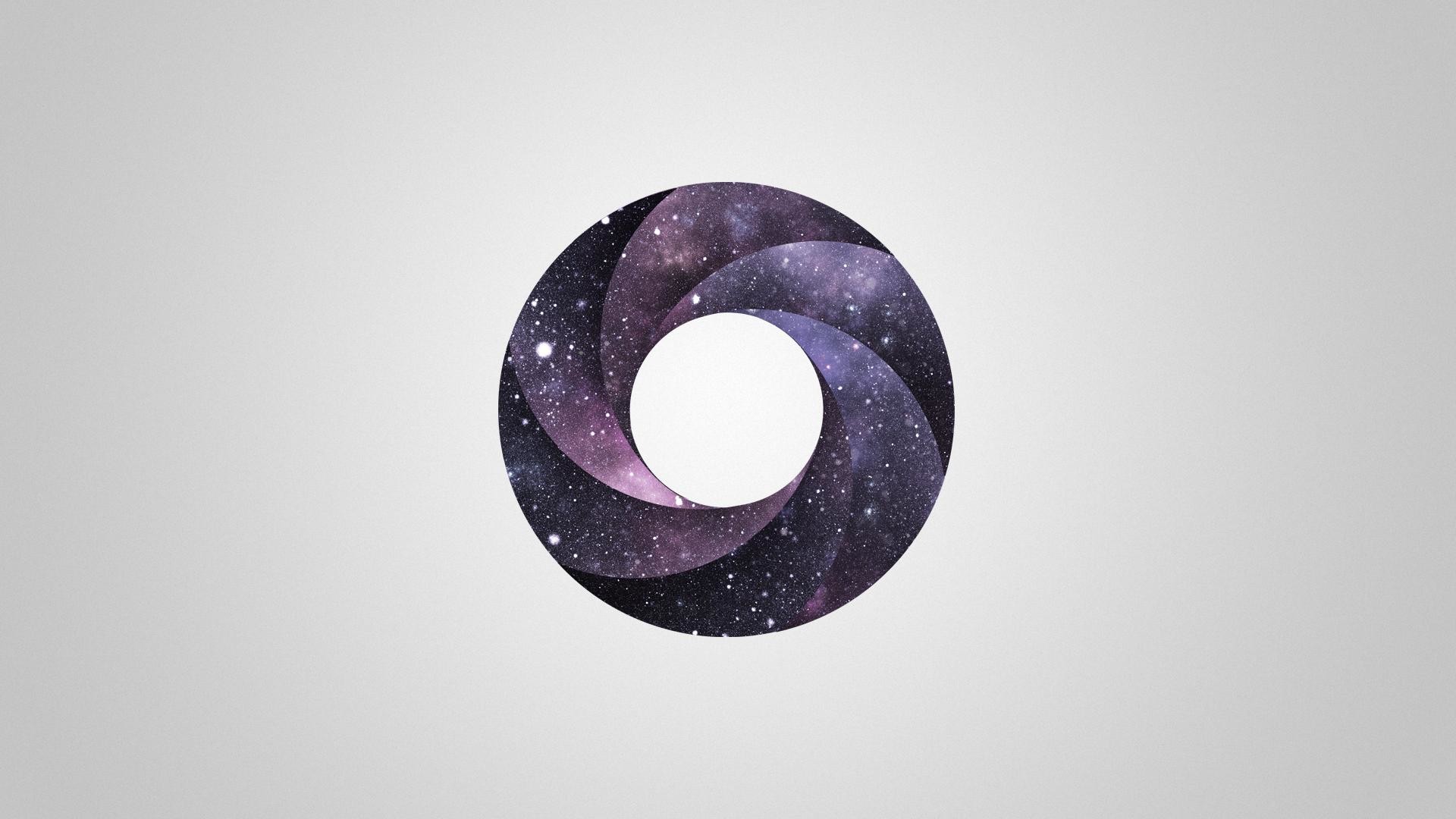 Cerchio, Galassia, Spirale, Minimalismo, 16:9 Full HD, sfondo widescreen