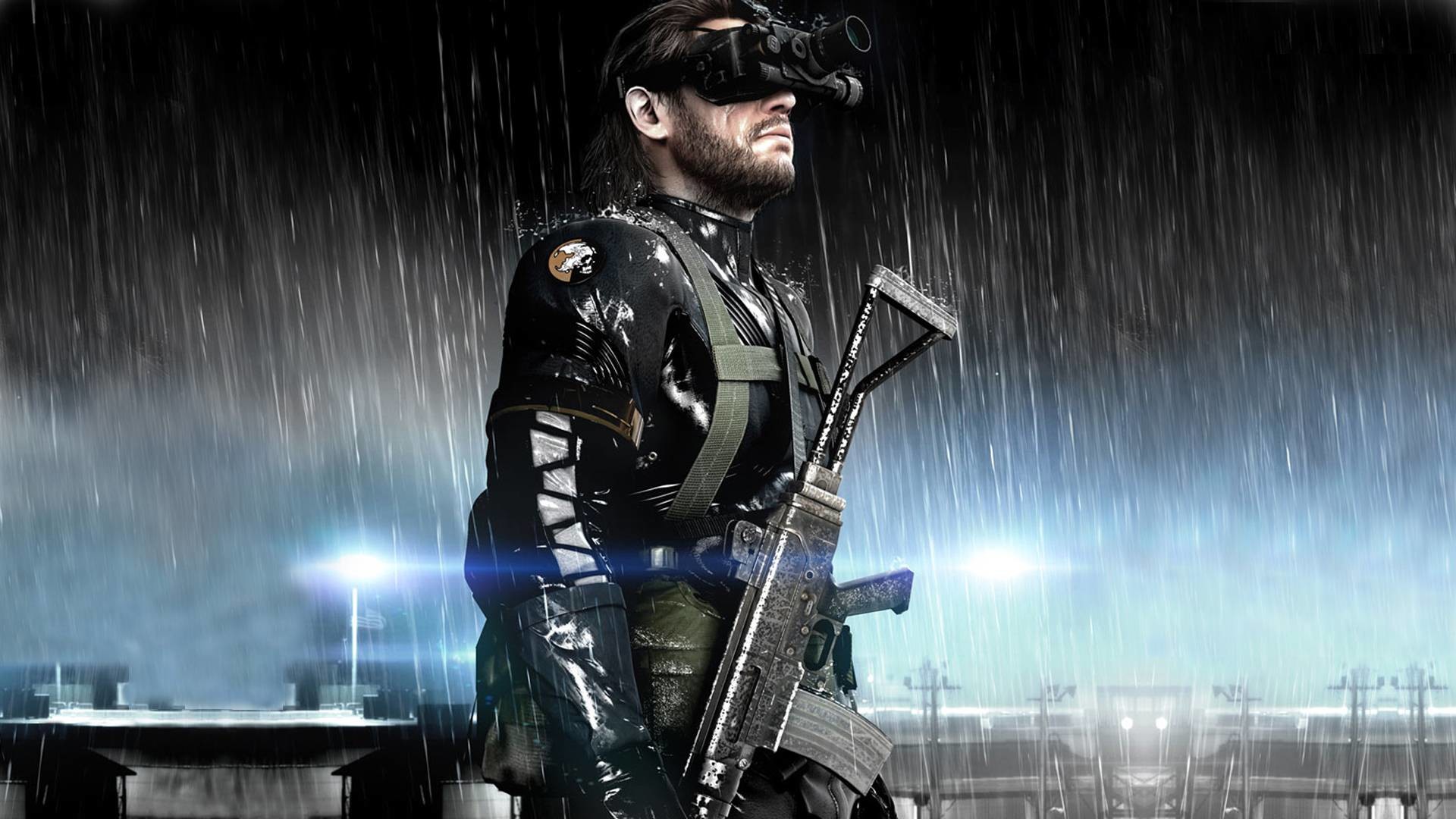 Big Boss, Metal Gear Solid V: Ground Zeroes, Pioggia, Visore notturno, sfondo desktop 1920x1080