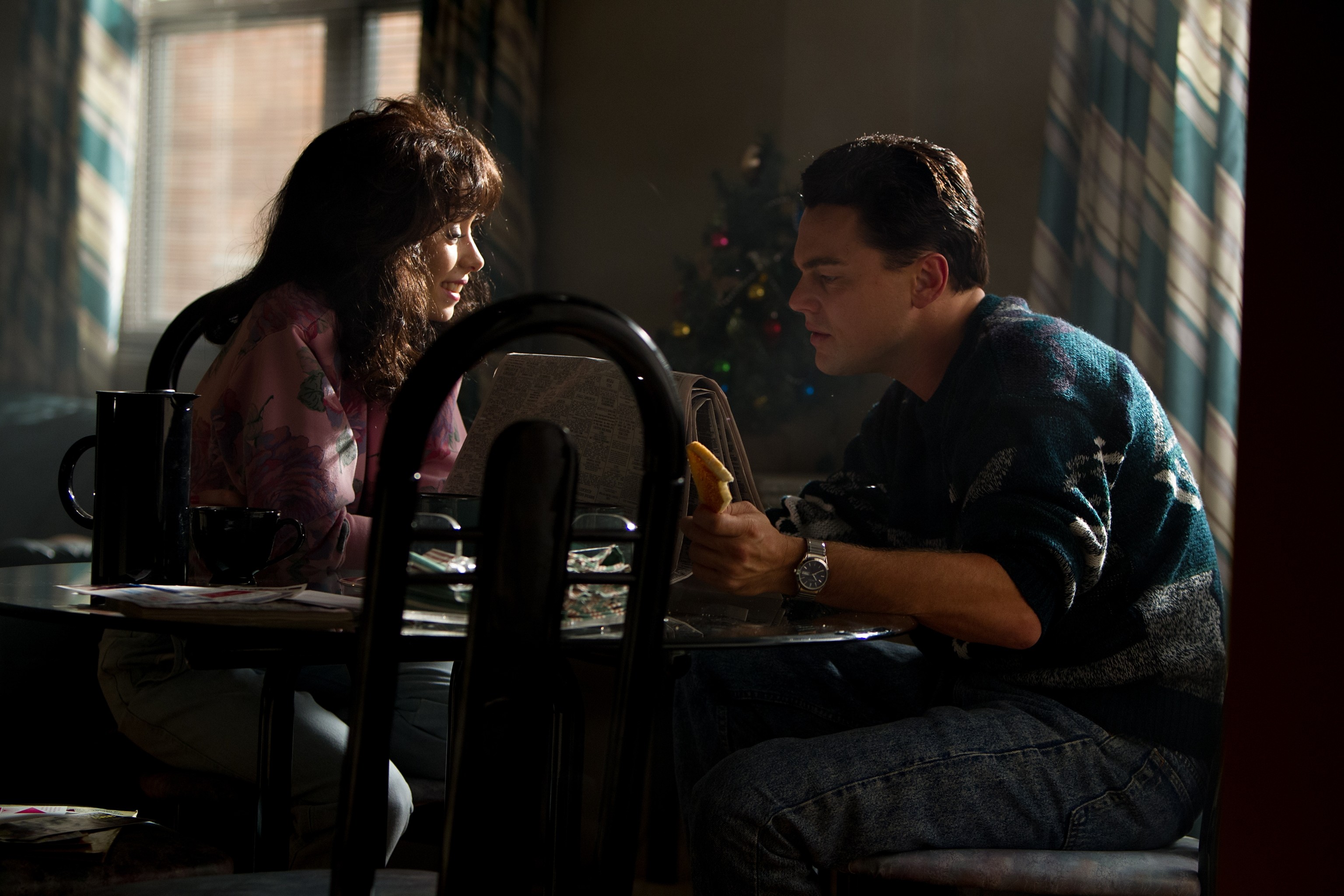 Leonardo DiCaprio, Cristin Milioti, The Wolf of Wall Street, Cena, sfondo 2K per PC