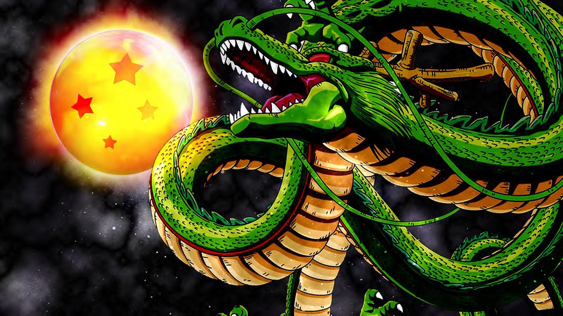 Shenron, Sfera del Drago, Dragon Ball Z, Spazio, Full HD, sfondo per PC